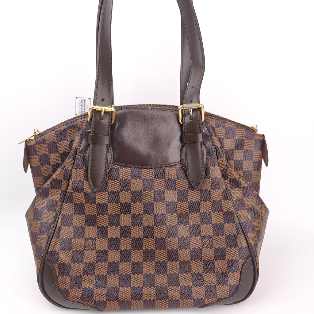 C3013R Louis Vuitton Shoulder Bag Damier Ebene Verona MM | Pre-Owned Excellent Brown Damier Ebene Coated canvas, leather trim