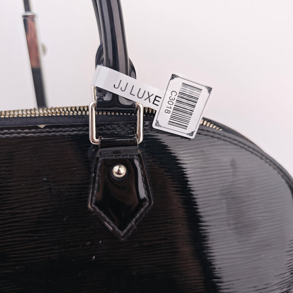 C3018 Louis Vuitton Top Handle Bag Alma GM Epi Electric Black | Pre-Owned Excellent Black Leather