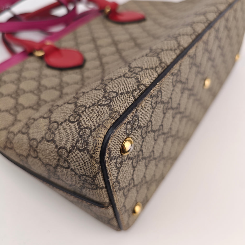 C3021 Gucci Tote Bag GG Supreme Canvas Small Top Zip Tote | Pre-Owned Very Good GG Supreme Canvas