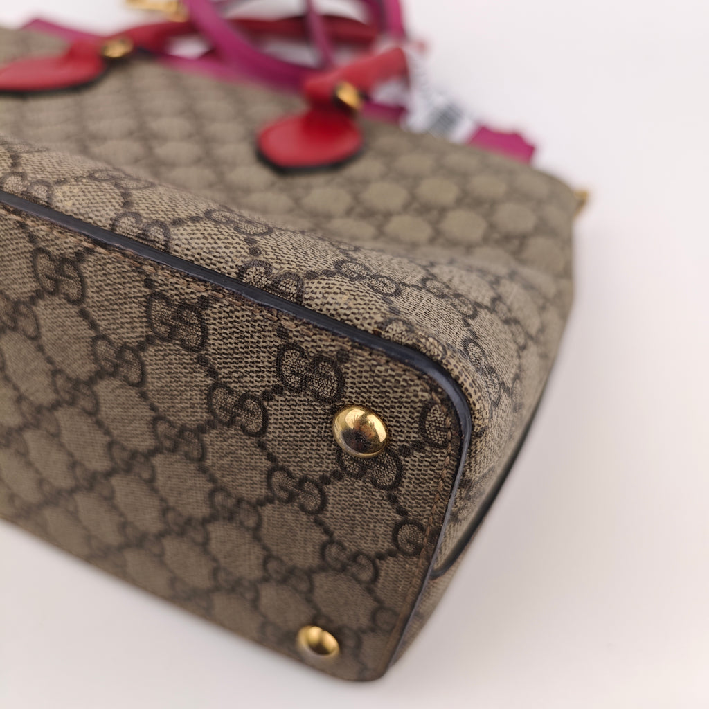 C3021 Gucci Tote Bag GG Supreme Canvas Small Top Zip Tote | Pre-Owned Very Good GG Supreme Canvas
