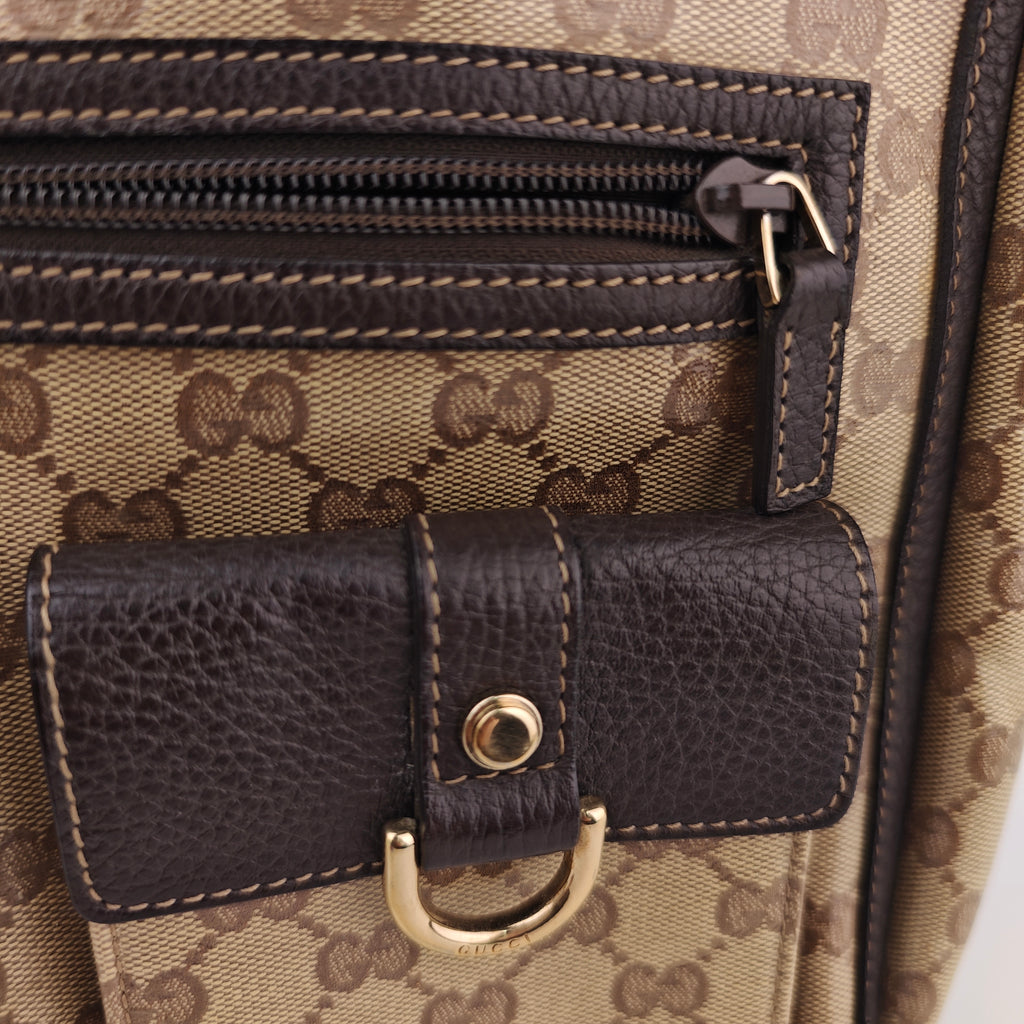 C3025 Gucci Tote Bag GG Crystal Coated Canvas Abbey Pocket Tote Bag | Pre-Owned Very Good GG Crystal Canvas, Coated canvas
