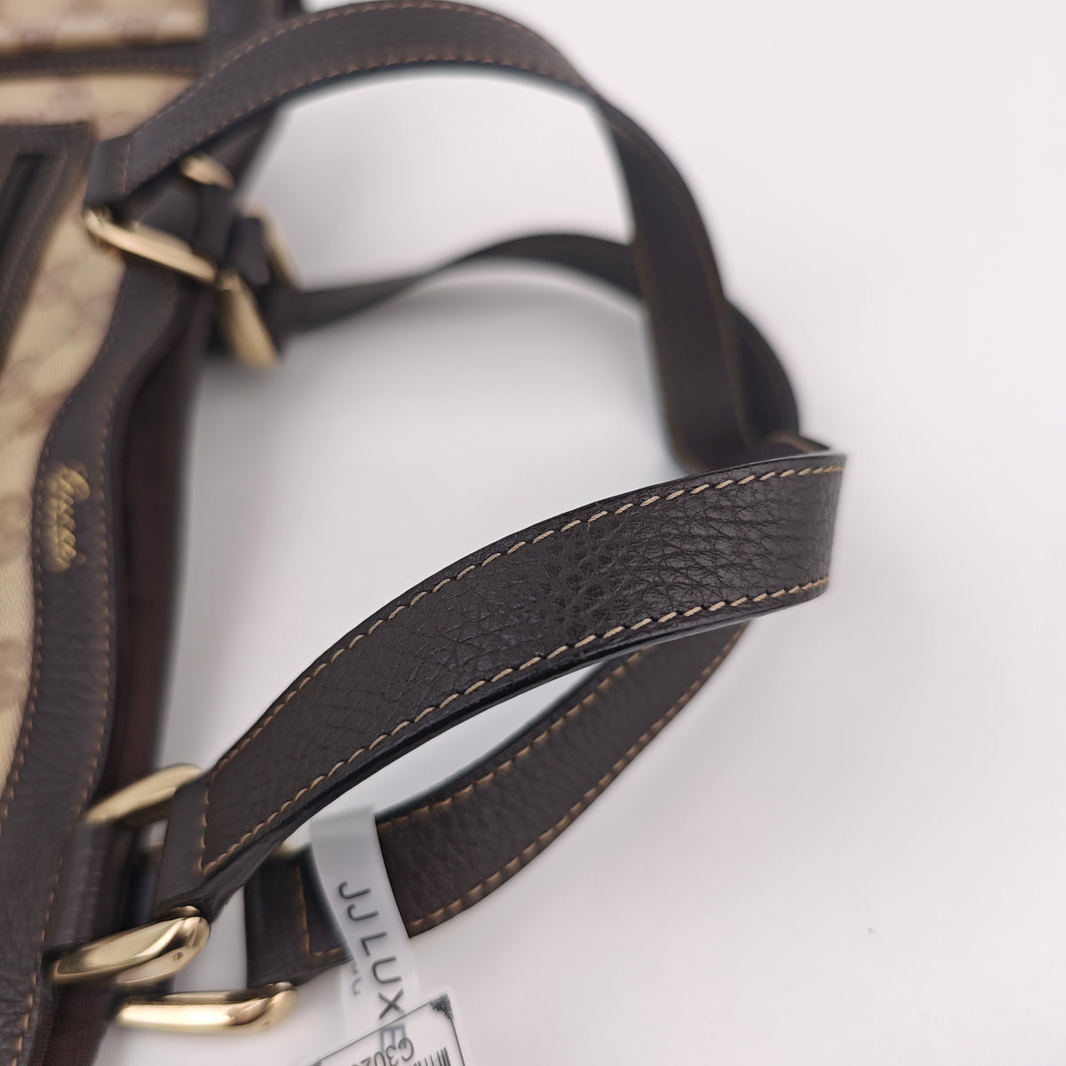C3025 Gucci Tote Bag GG Crystal Coated Canvas Abbey Pocket Tote Bag | Pre-Owned Very Good GG Crystal Canvas, Coated canvas