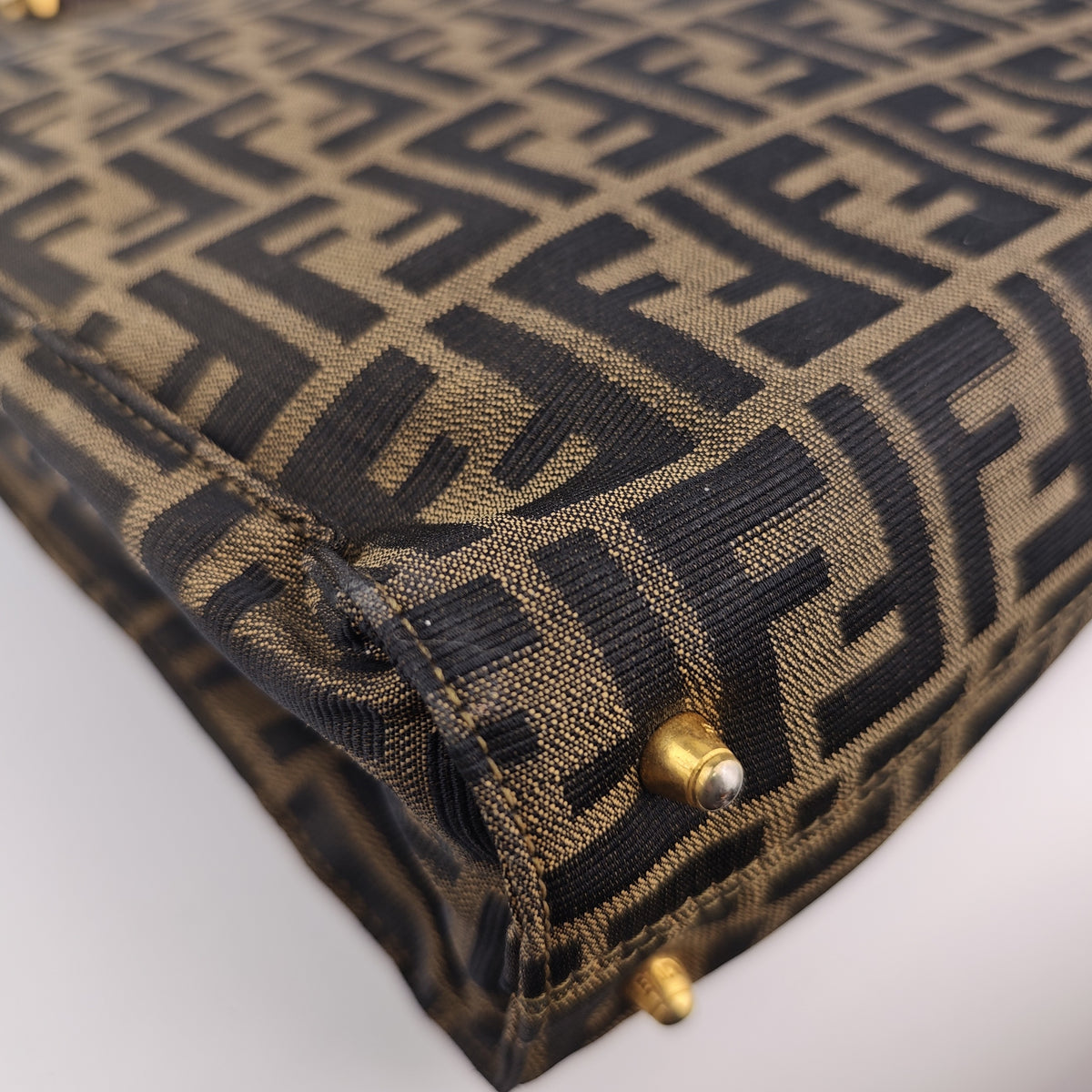C3032 Fendi Top Handle Bag Fendi Zucca Twin Top Handle Tote | Pre-Owned Very Good