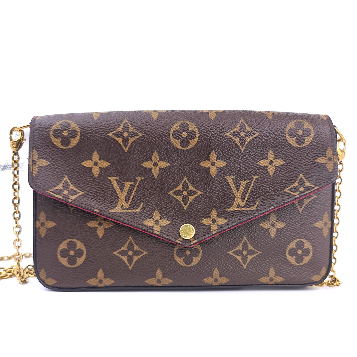 C3037 Louis Vuitton Shoulder Bag Louis Vuitton Monogram Pochette Félicie | Pre-Owned Very Good Brown Monogram Canvas