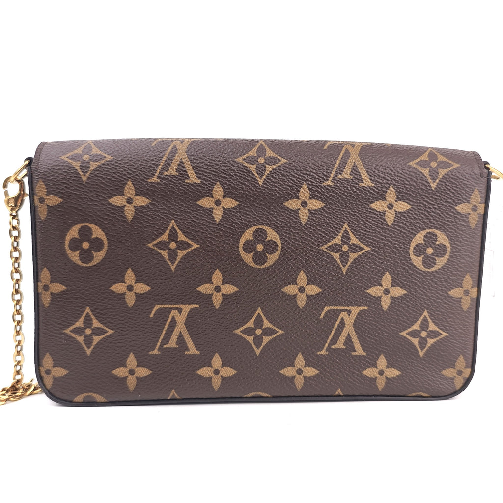 C3037 Louis Vuitton Shoulder Bag Louis Vuitton Monogram Pochette Félicie | Pre-Owned Very Good Brown Monogram Canvas