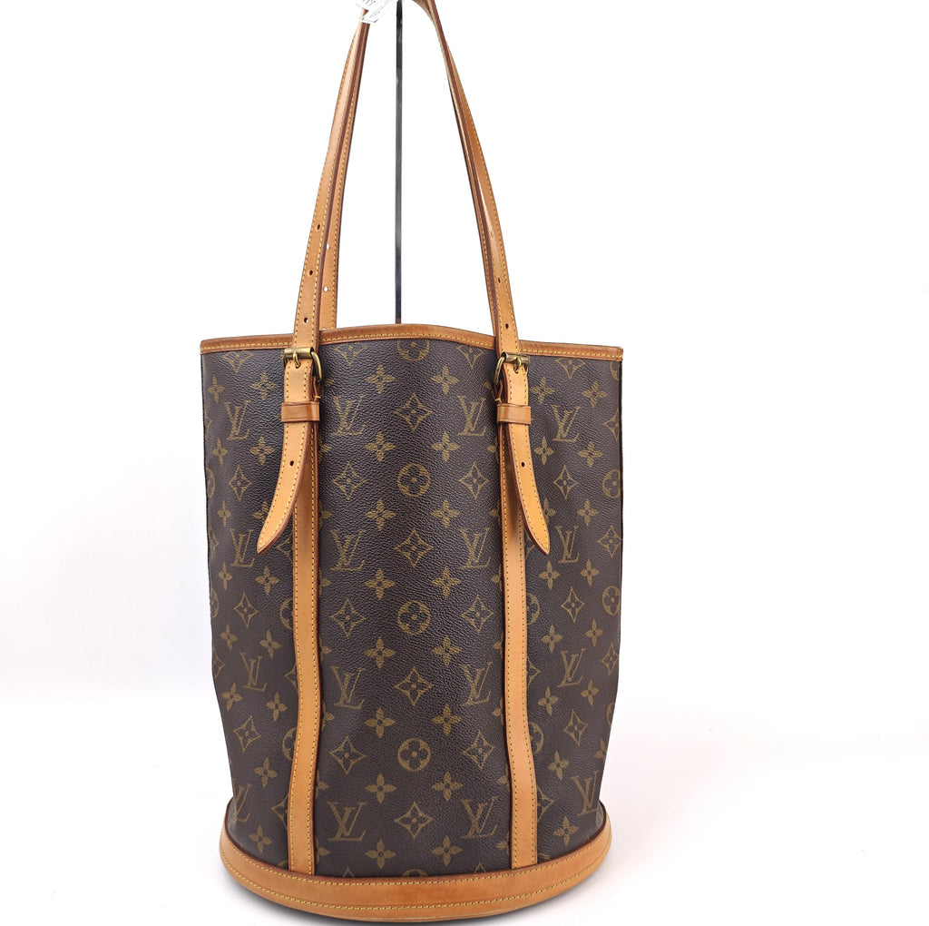 C3043 Louis Vuitton Bucket Bag Monogram Canvas Bucket GM Bag | Pre-Owned Very Good Brown Monogram Canvas