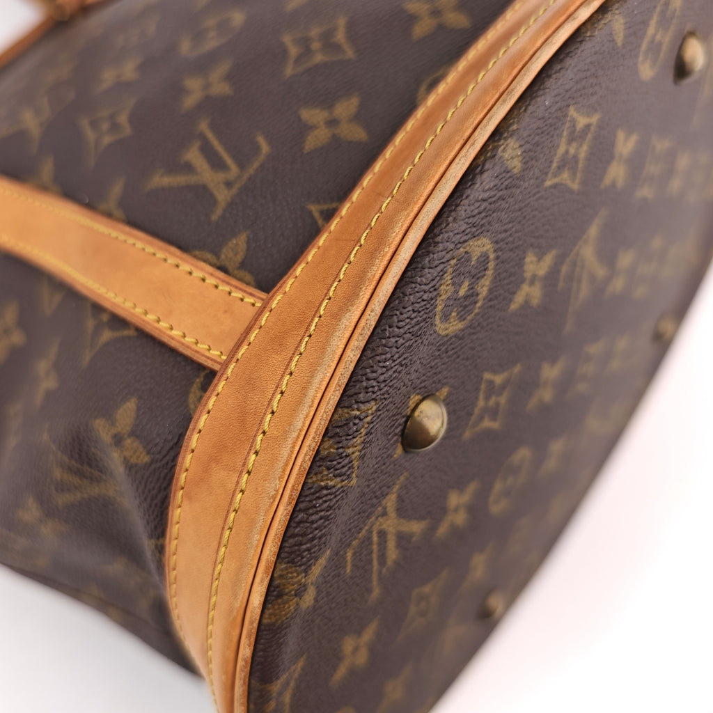 C3043 Louis Vuitton Bucket Bag Monogram Canvas Bucket GM Bag | Pre-Owned Very Good Brown Monogram Canvas