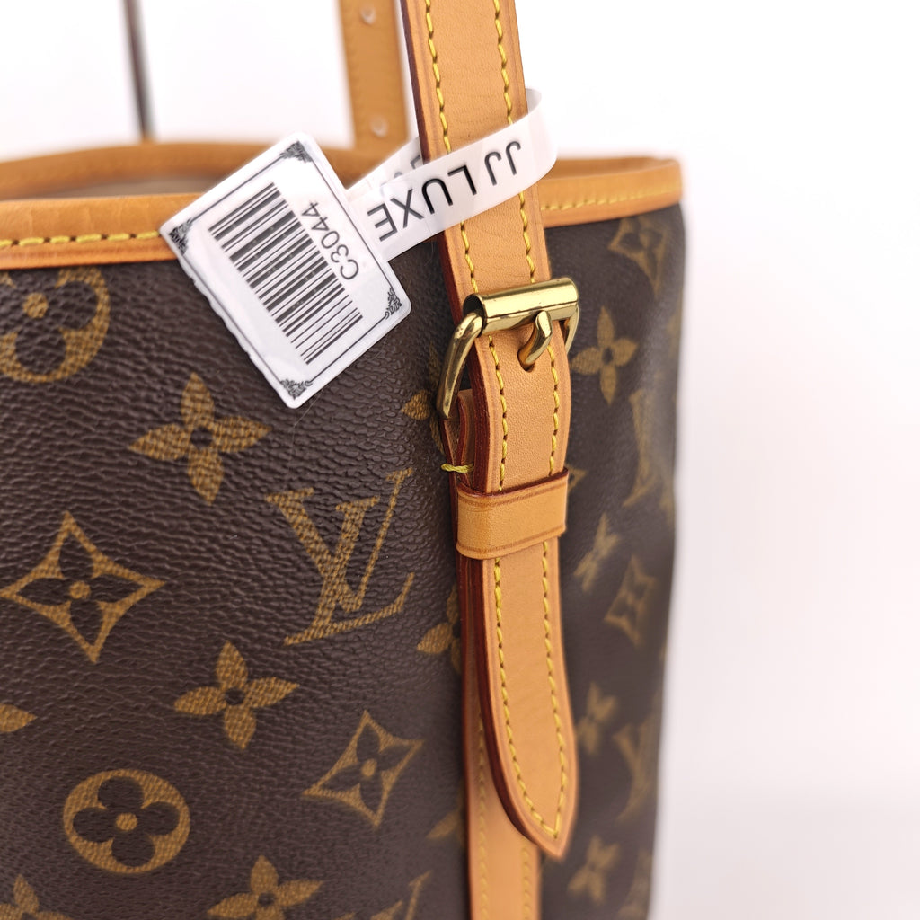 C3044 Louis Vuitton Bucket Bag Monogram Canvas Bucket GM Bag | Pre-Owned Very Good Brown Monogram Canvas