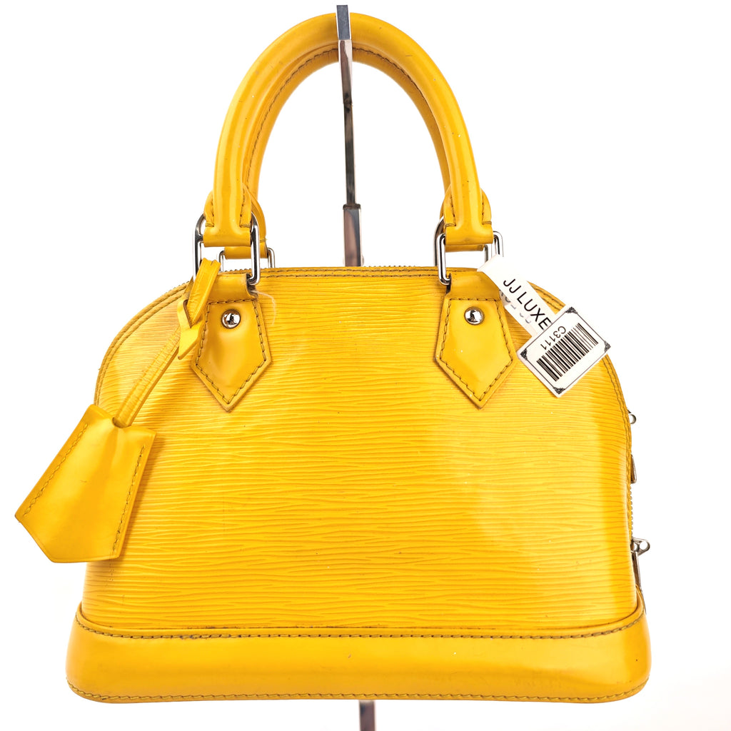 C3111 Louis Vuitton Top Handle Bag Alma BB | Pre-Owned Very Good Yellow Leather