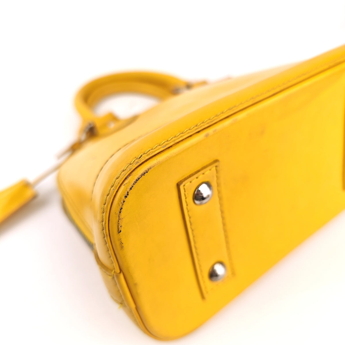 C3111 Louis Vuitton Top Handle Bag Alma BB | Pre-Owned Very Good Yellow Leather
