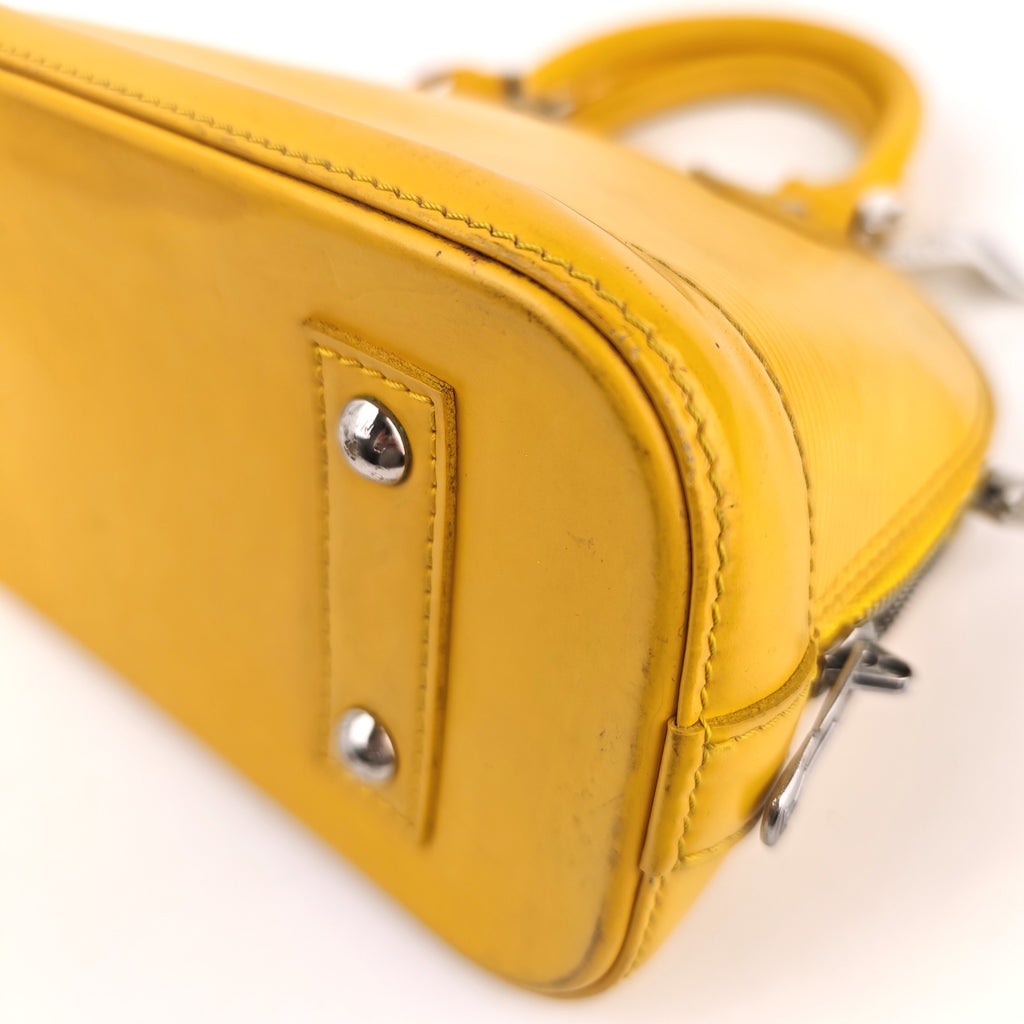 C3111 Louis Vuitton Top Handle Bag Alma BB | Pre-Owned Very Good Yellow Leather