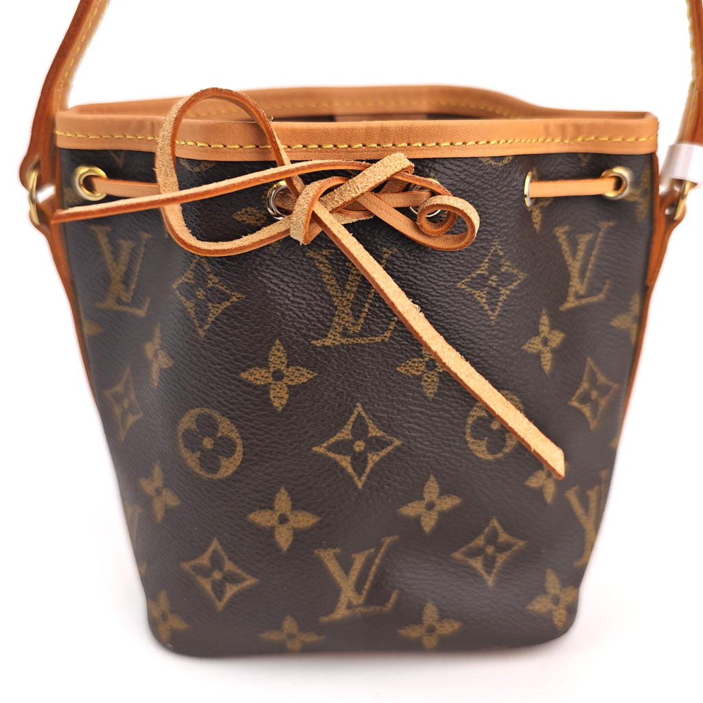 C3116R Louis Vuitton Bucket Bag Nano Noé | Pre-Owned Excellent Brown Monogram Canvas
