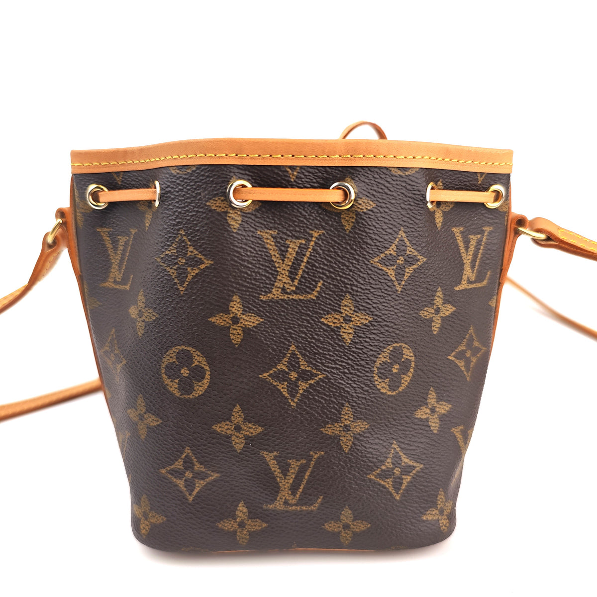 C3116R Louis Vuitton Bucket Bag Nano Noé | Pre-Owned Excellent Brown Monogram Canvas