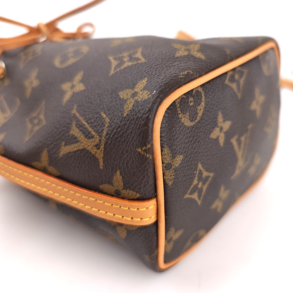 C3116R Louis Vuitton Bucket Bag Nano Noé | Pre-Owned Excellent Brown Monogram Canvas
