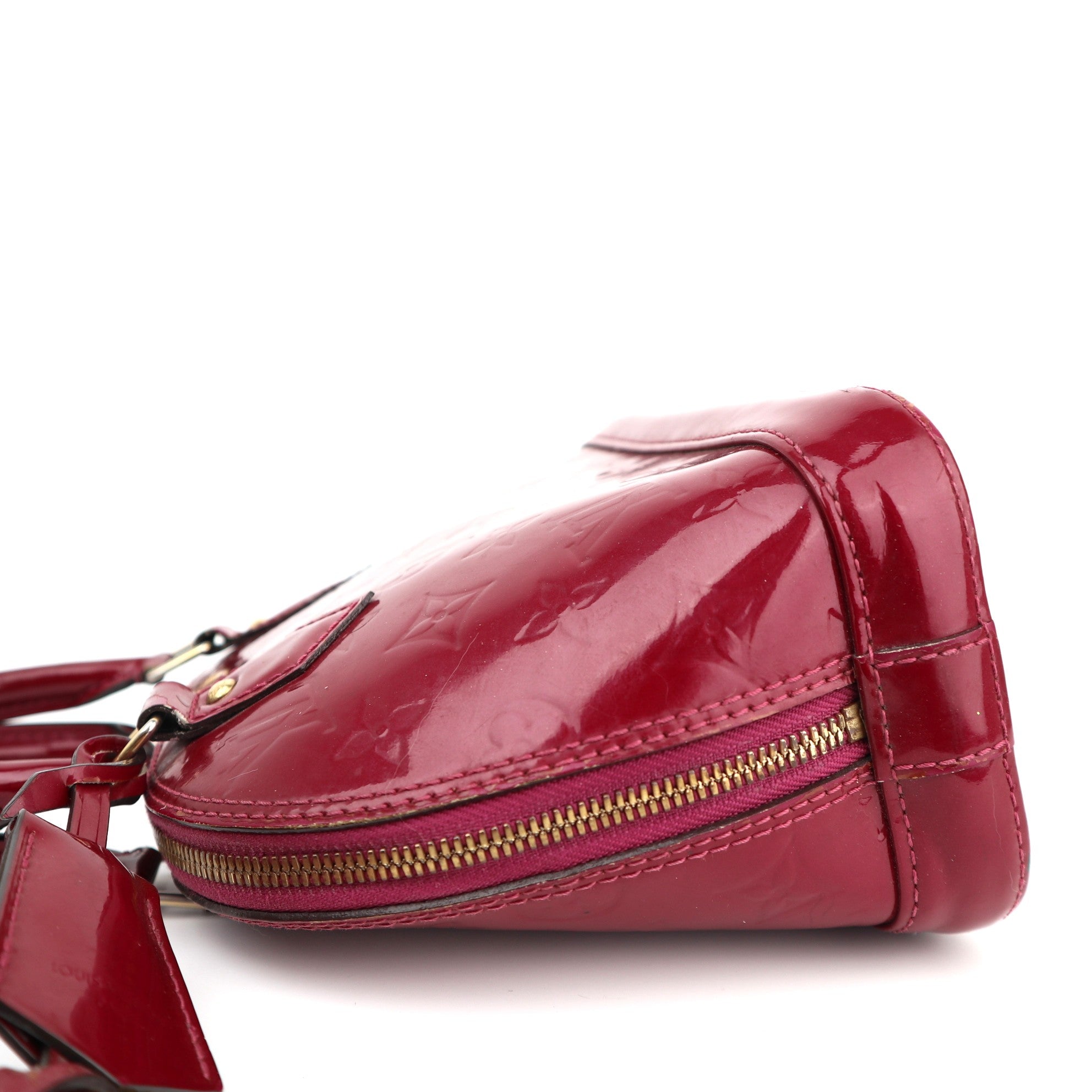 C1336 Louis Vuitton Pomme D'Amour Monogram Vernis Alma BB-Pre Owned