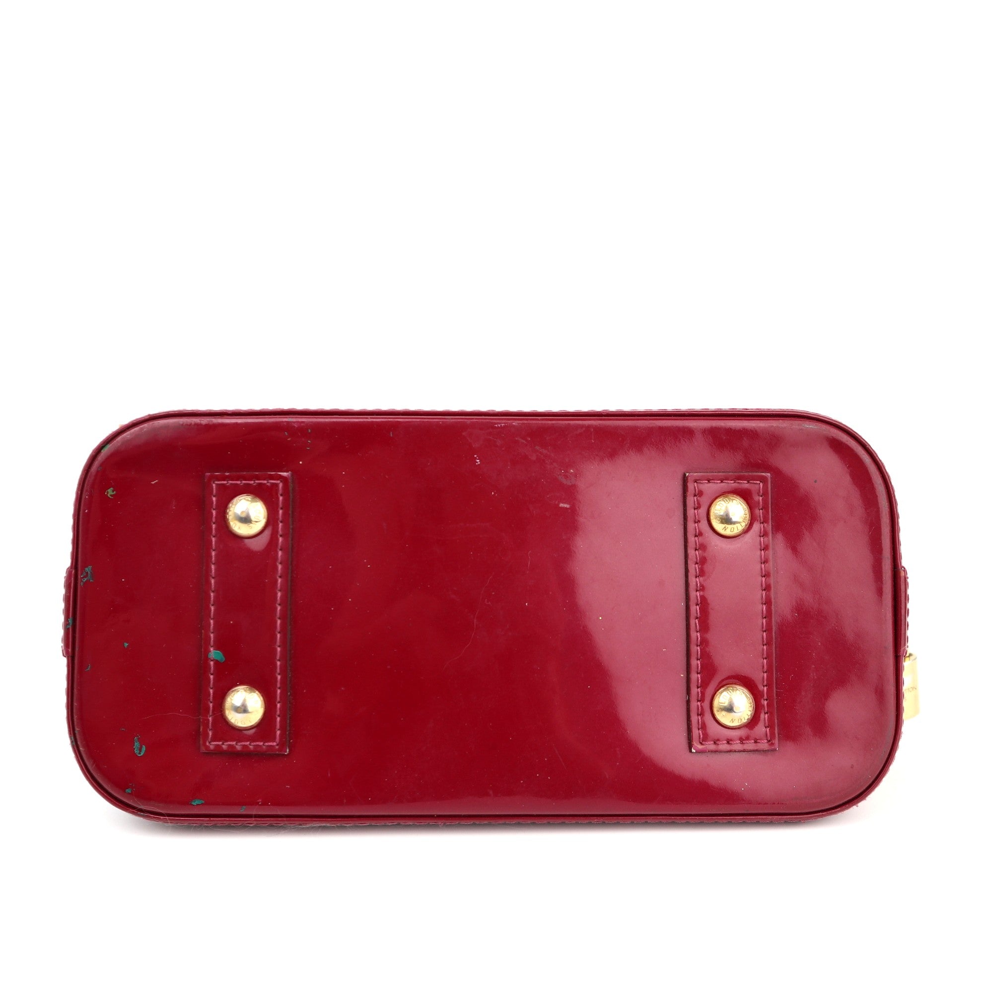 C1336 Louis Vuitton Pomme D'Amour Monogram Vernis Alma BB-Pre Owned