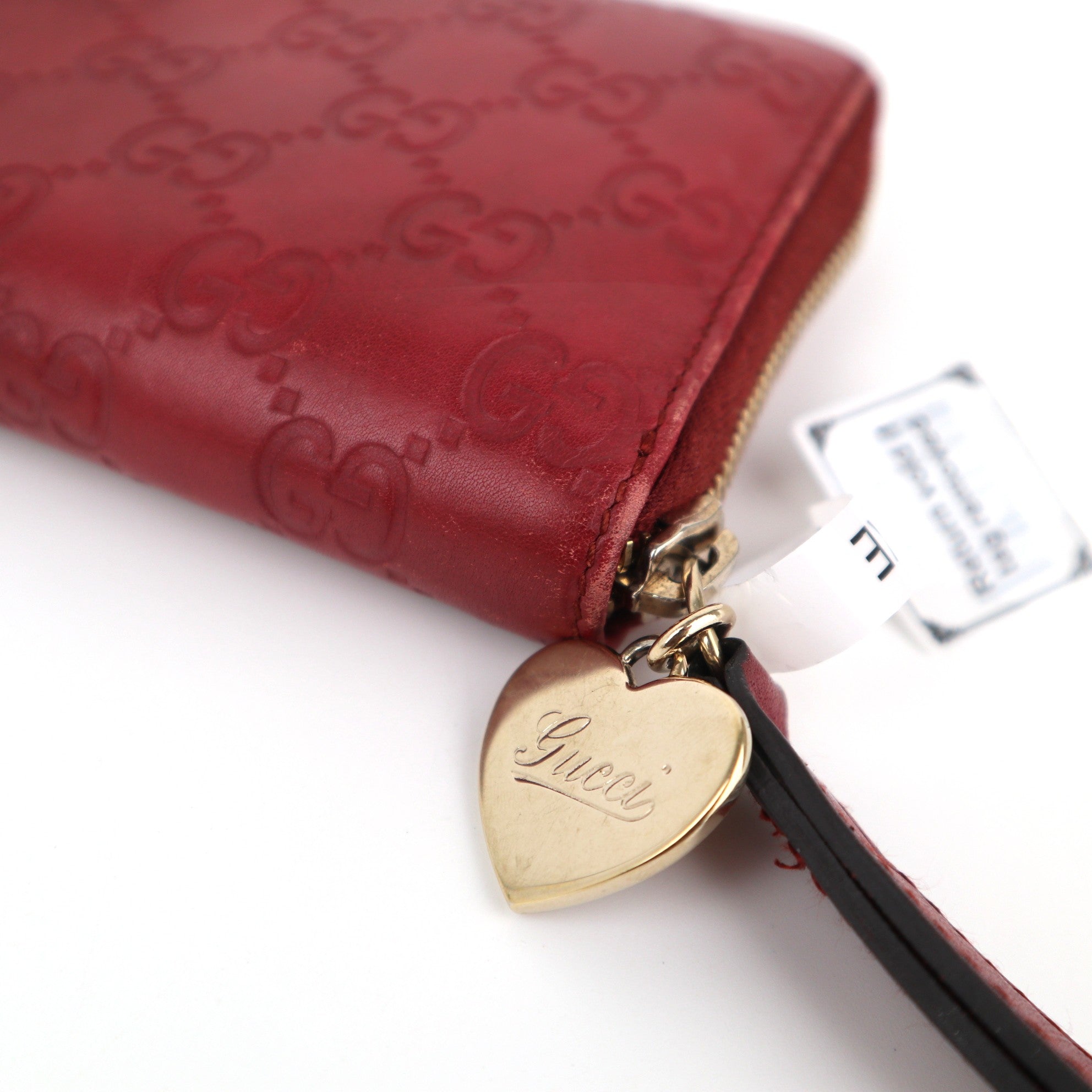 C2144 Gucci Wallet Imprime Monogram GG Pierce Zip Around Wallet Red | Pre-Owned Very Good Red Monogram