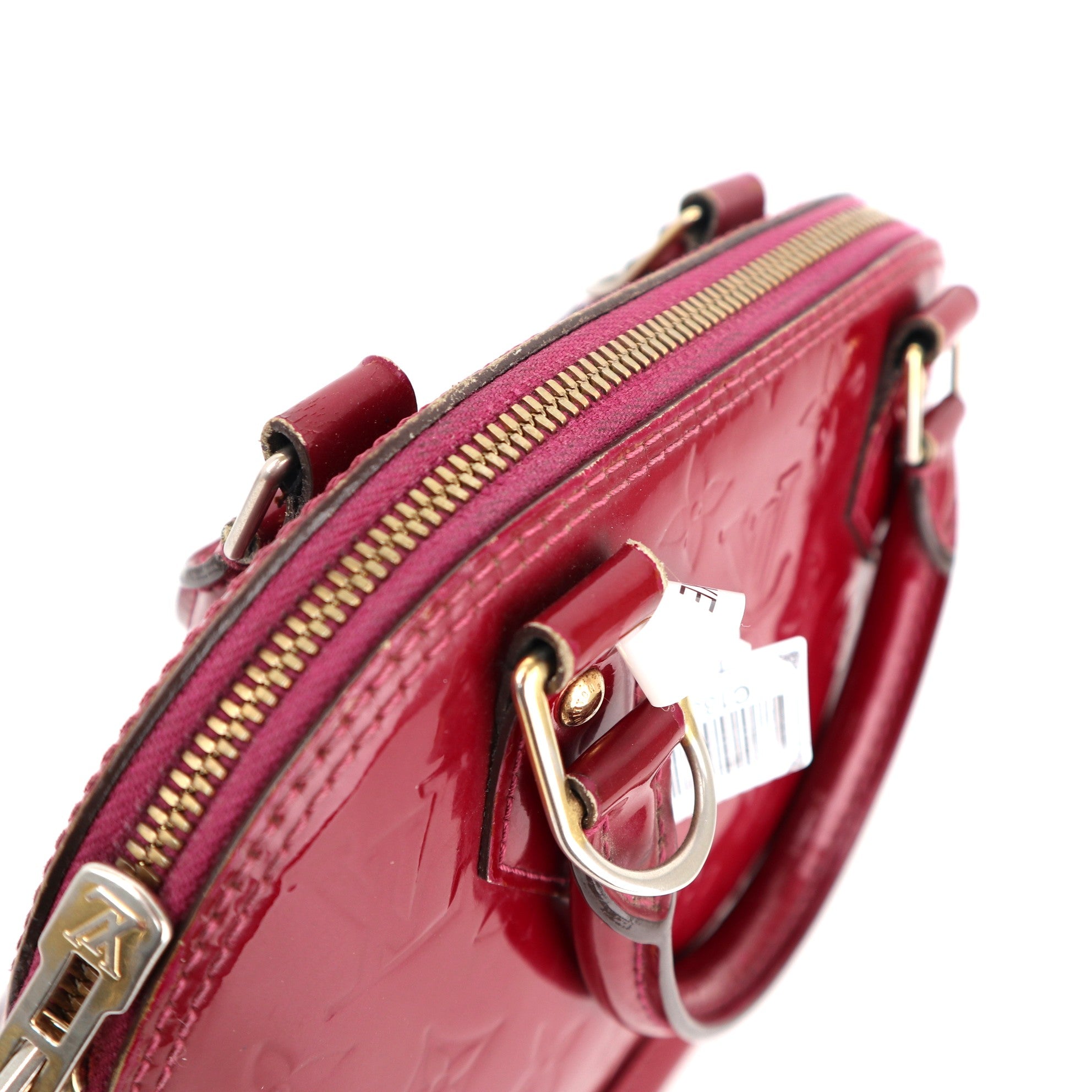 C1336 Louis Vuitton Pomme D'Amour Monogram Vernis Alma BB-Pre Owned