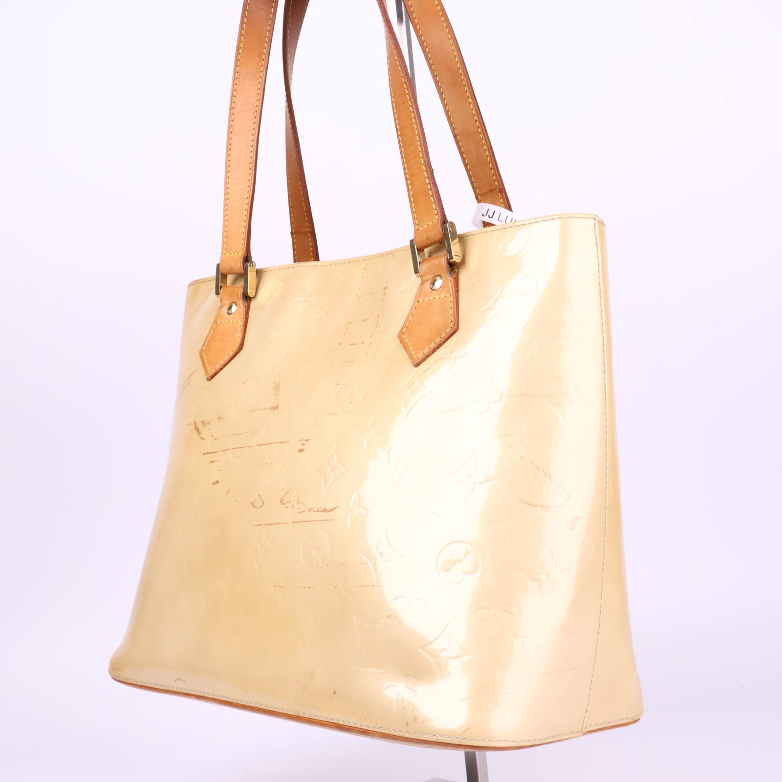 OJ2030 Louis Vuitton Beige Houston Monogram Vernis Tote Bag- Pre Owned