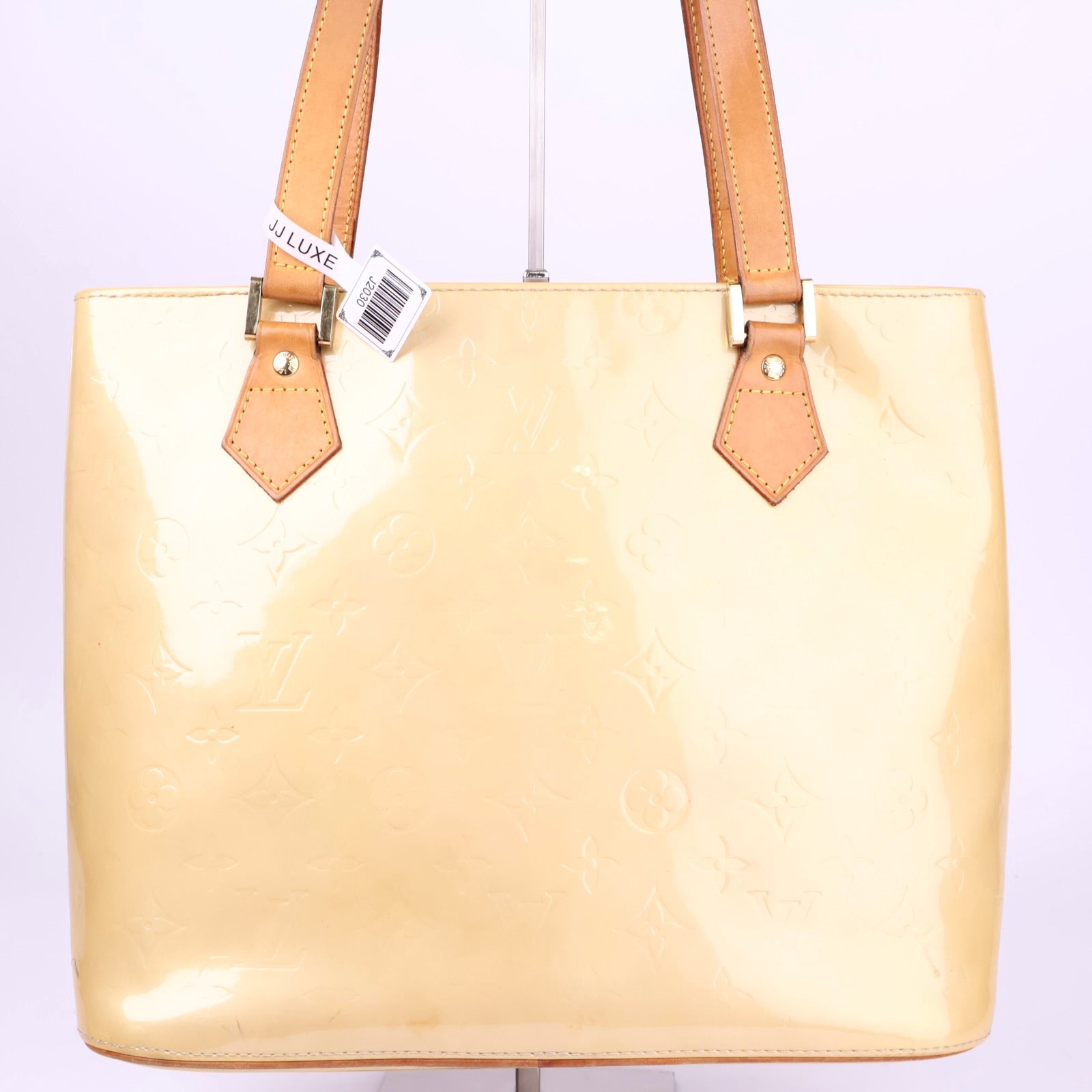 OJ2030 Louis Vuitton Beige Houston Monogram Vernis Tote Bag- Pre Owned