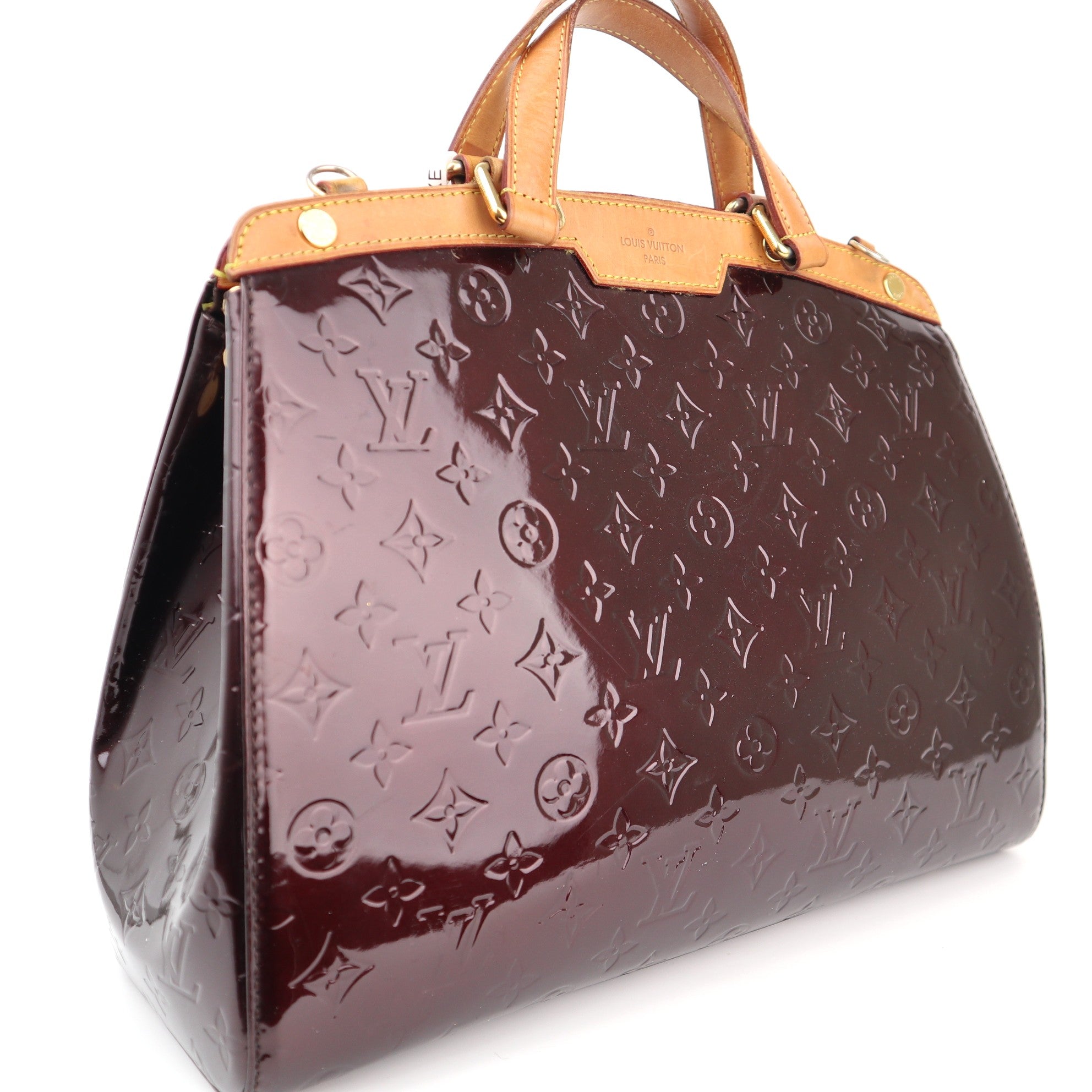 C1329 Louis Vuitton Amarante Monogram Vernis Brea GM Bag-Pre Owned
