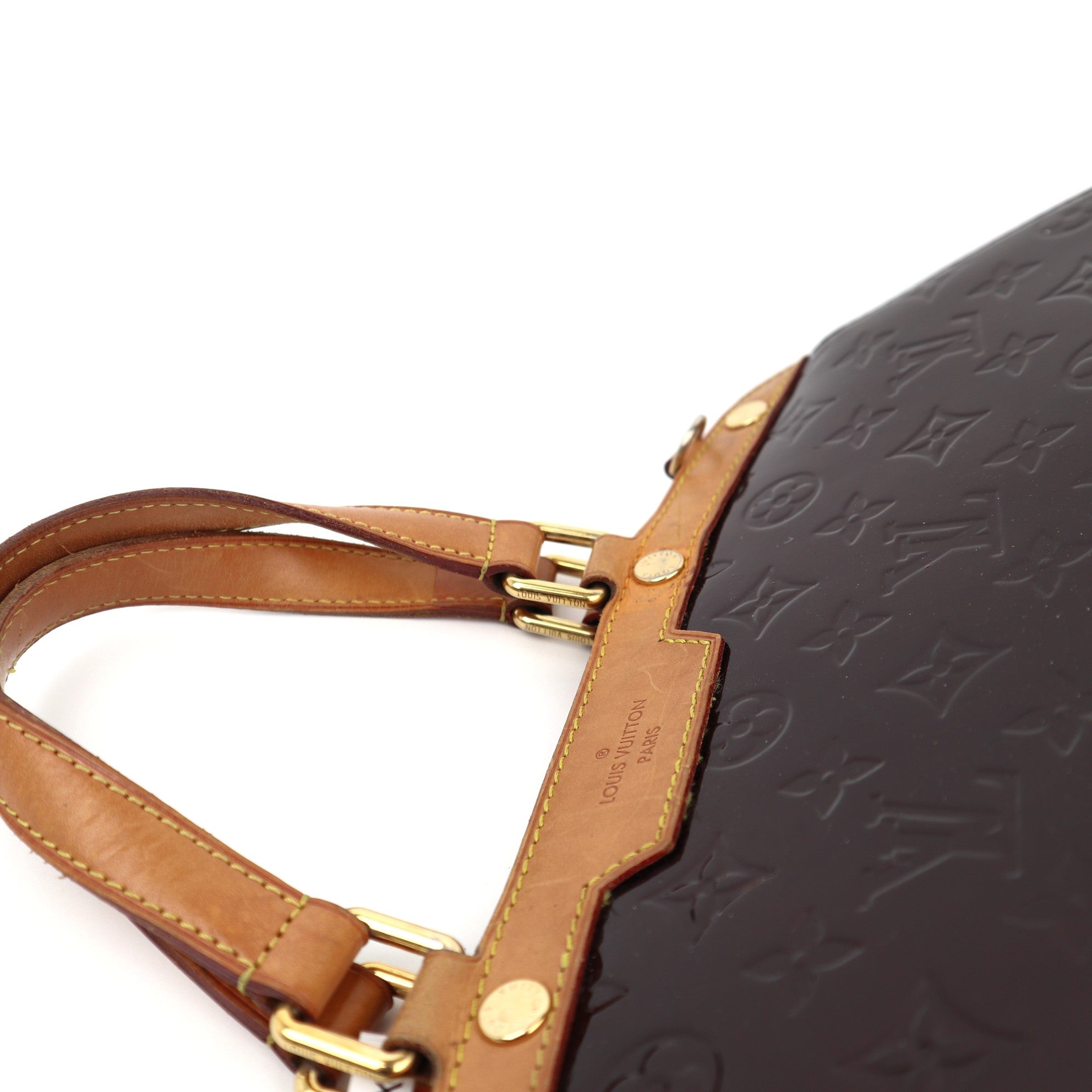 C1329 Louis Vuitton Amarante Monogram Vernis Brea GM Bag-Pre Owned