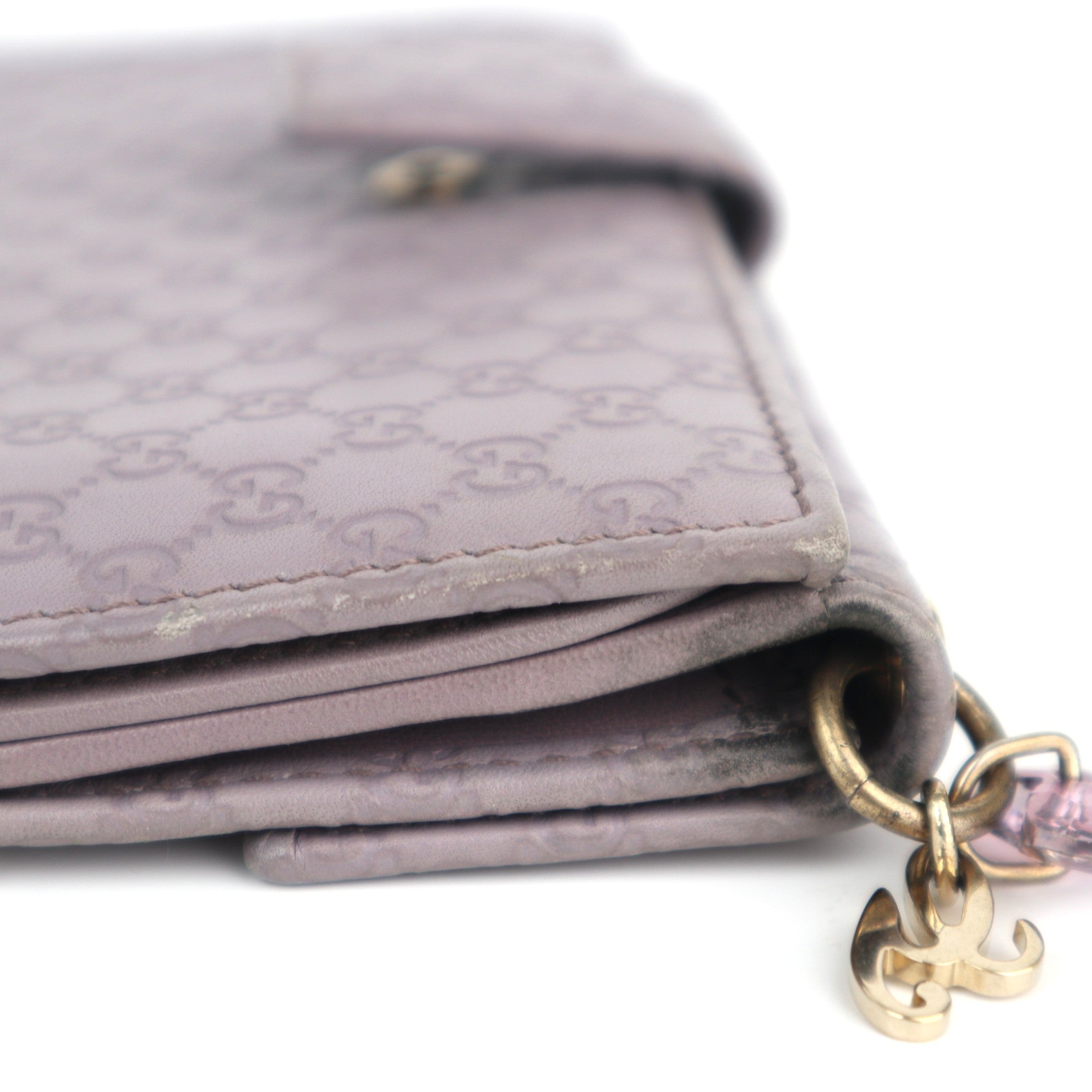C2147 Gucci Wallet Purple Guccissima Leather Wallet | Pre-Owned Very Good Purple Guccissima