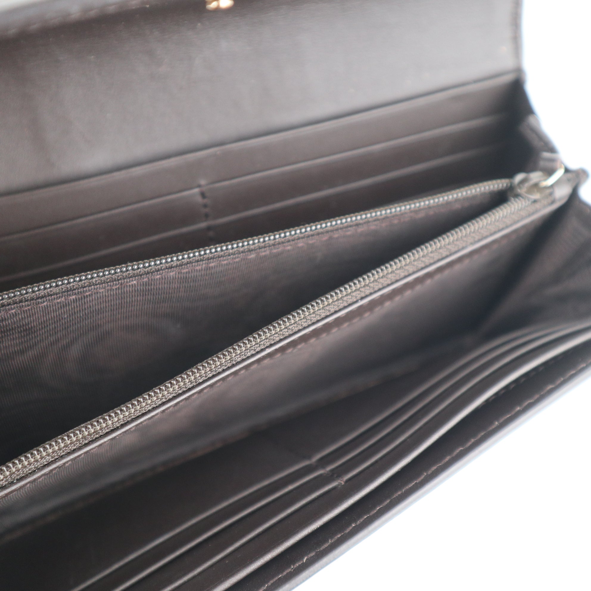 C2149 Gucci Wallet GG Canvas Web Wallet | Pre-Owned Very Good Brown GG Canvas