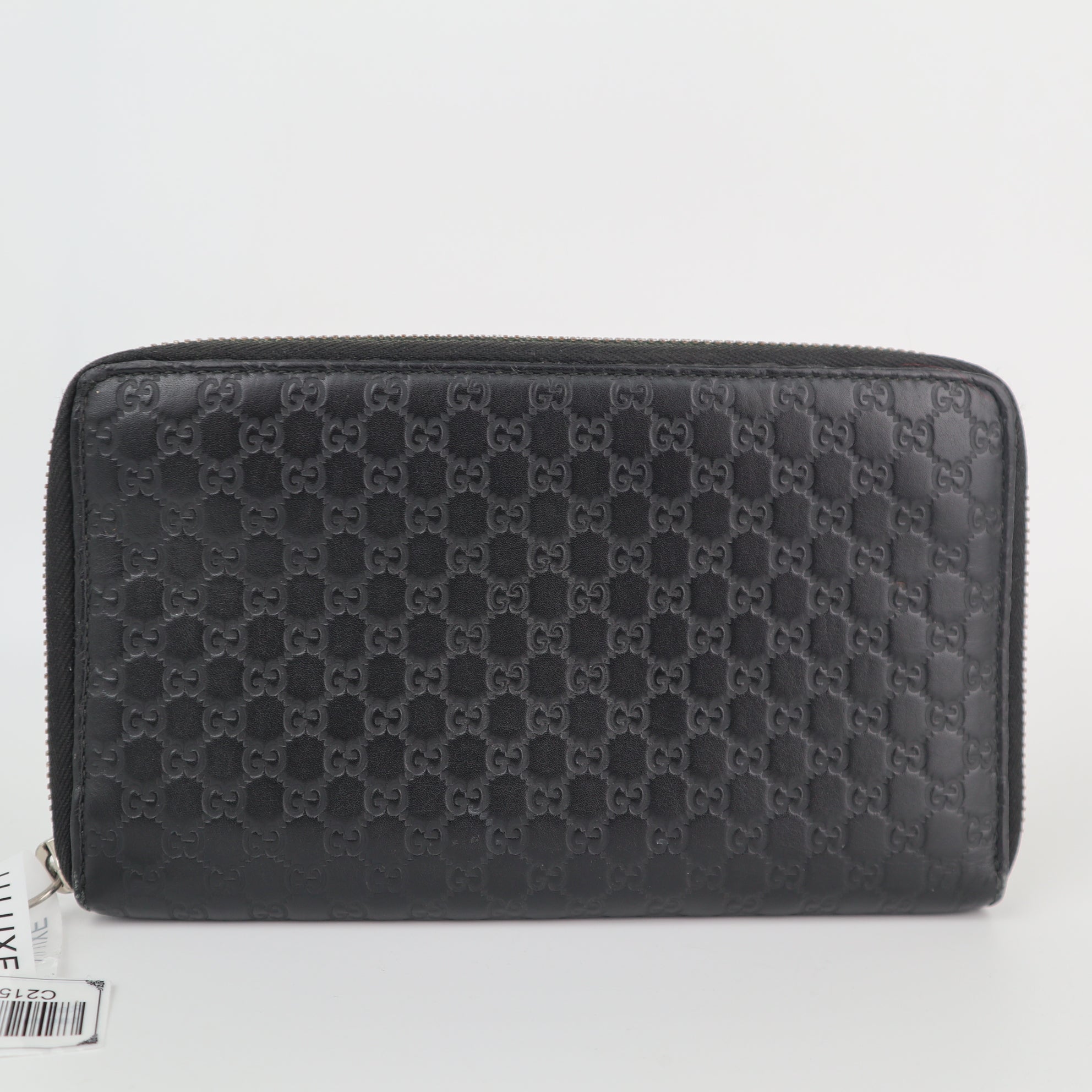 C2151 Gucci Wallet Imprime Monogram GG Zip Around Wallet Black | Pre-Owned Very Good Black Monogram