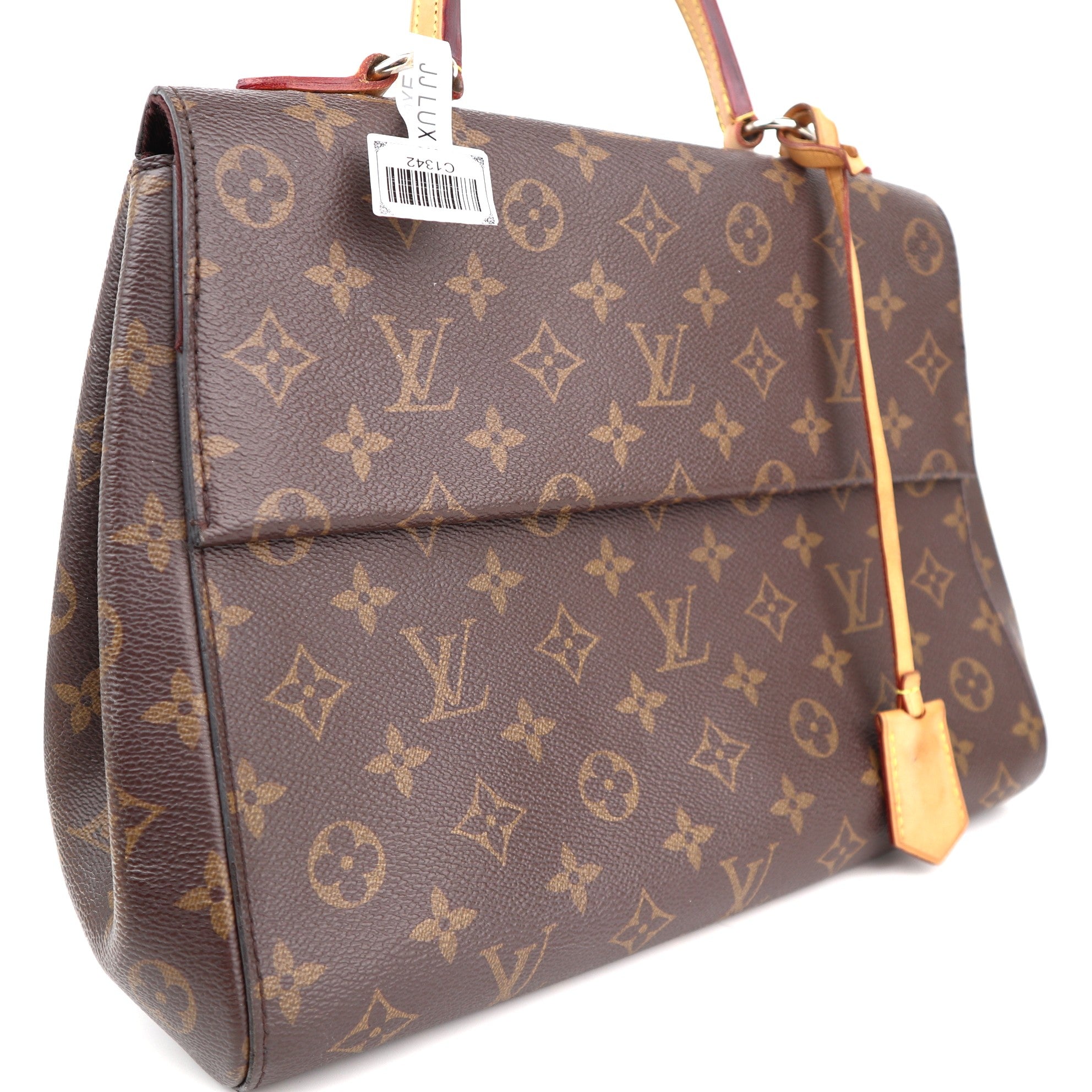 C1342 Louis Vuitton  Cluny Top Handle Monogram Canvas MM -Pre Owned