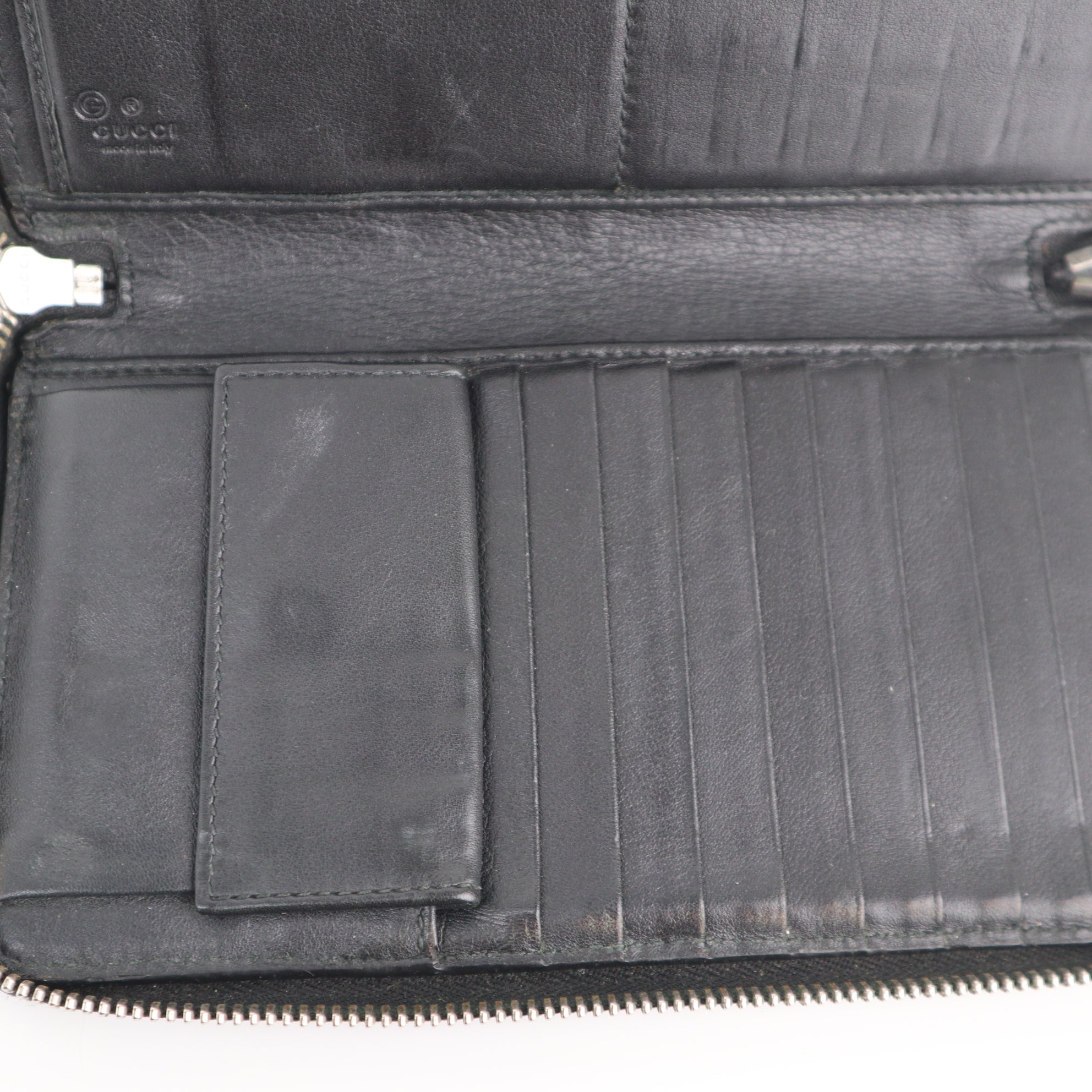 C2151 Gucci Wallet Imprime Monogram GG Zip Around Wallet Black | Pre-Owned Very Good Black Monogram