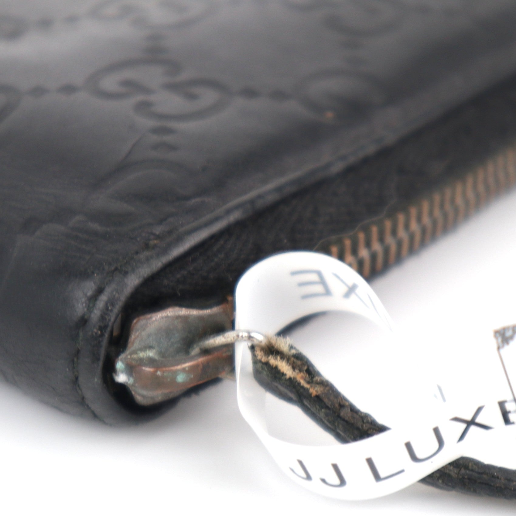 C2153# Gucci Wallet Imprime Monogram GG Zip Around Wallet Black | Pre-Owned Very Good Black Monogram