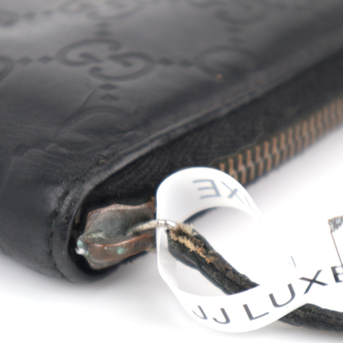 C2153# Gucci Wallet Imprime Monogram GG Zip Around Wallet Black | Pre-Owned Very Good Black Monogram