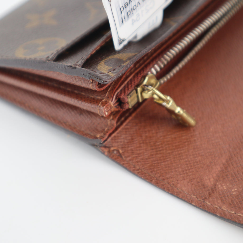 C2154 Louis Vuitton Wallet Monogram Sarah Wallet | Pre-Owned Very Good Brown Monogram