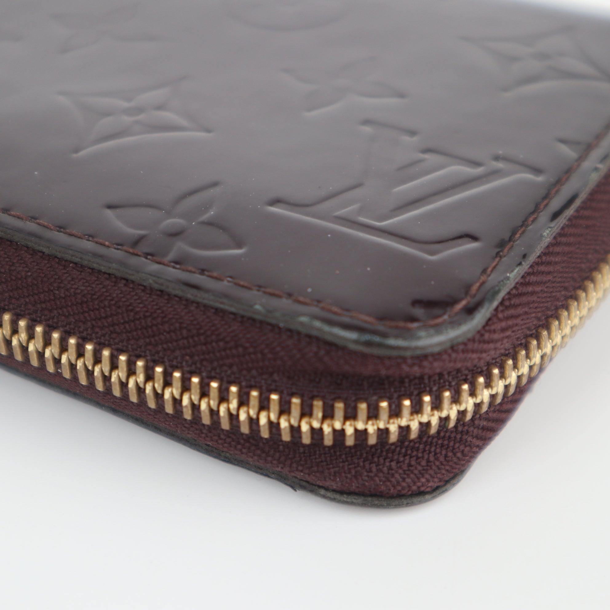C2155 Louis Vuitton Wallet Monogram Vernis Zippy Wallet | Pre-Owned Very Good Brown Monogram