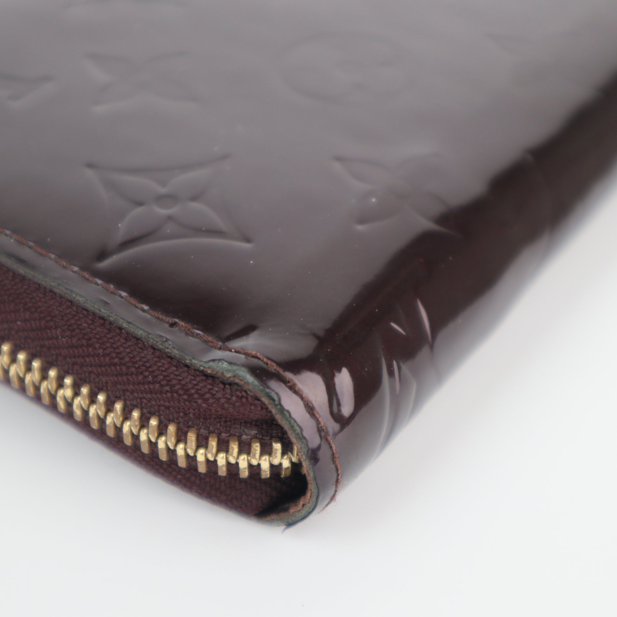 C2155 Louis Vuitton Wallet Monogram Vernis Zippy Wallet | Pre-Owned Very Good Brown Monogram