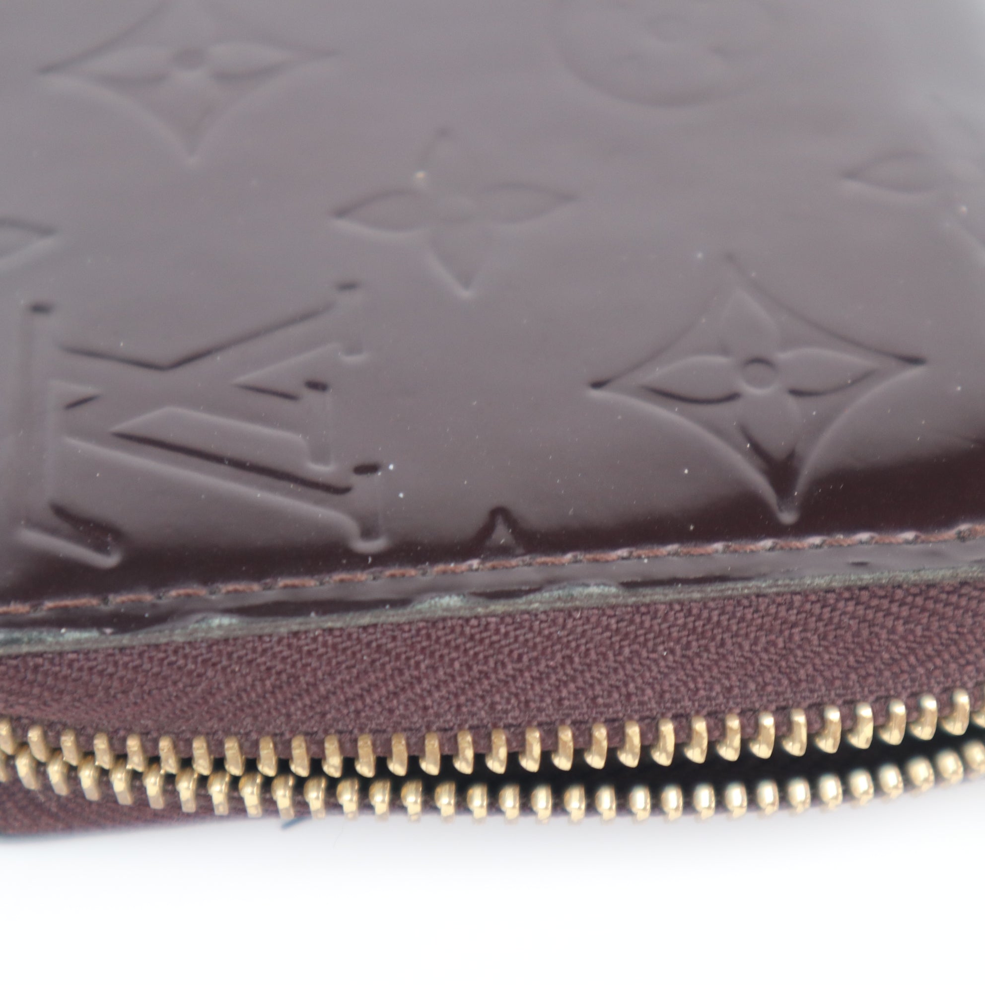 C2155 Louis Vuitton Wallet Monogram Vernis Zippy Wallet | Pre-Owned Very Good Brown Monogram