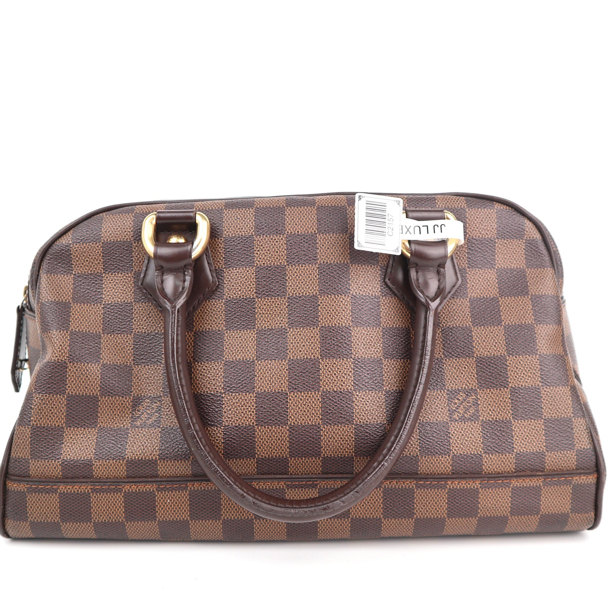 C2157 Louis Vuitton Top Handle Bag Damier Ebene Duomo | Pre-Owned Very Good Brown Damier Ebene