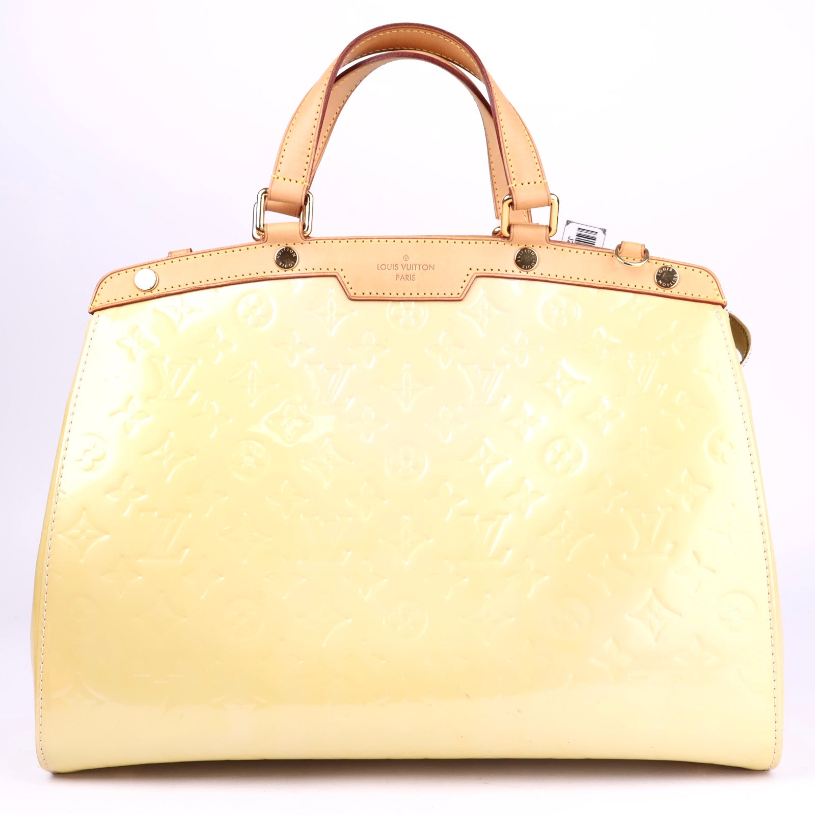 J2089 Louis Vuitton Citron Monogram Vernis Brea MM Bag- Pre Owned