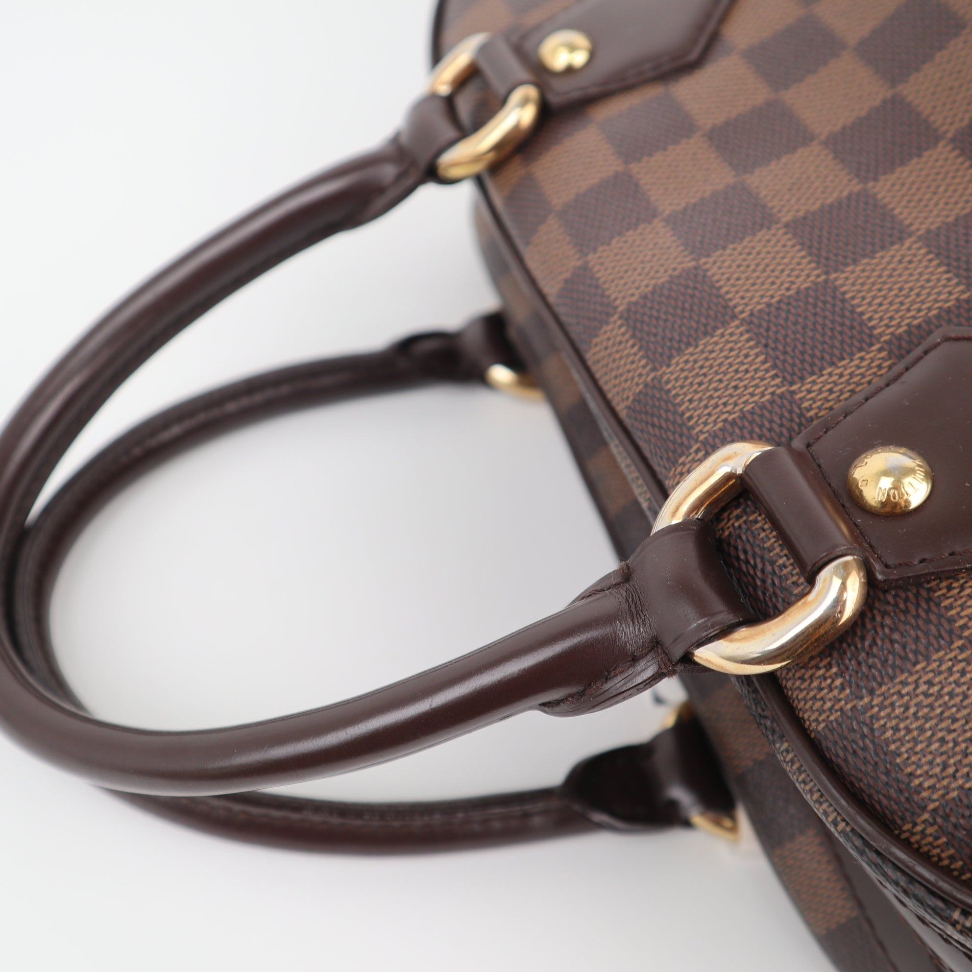 C2157 Louis Vuitton Top Handle Bag Damier Ebene Duomo | Pre-Owned Very Good Brown Damier Ebene