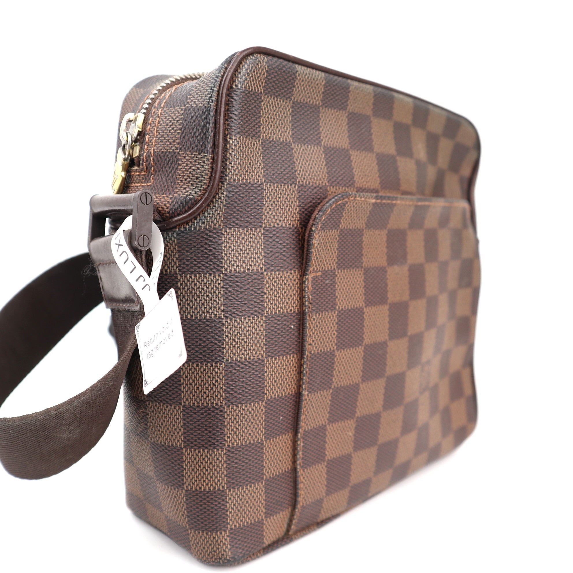 C1347 Louis Vuitton Damier Ebene Olav PM Bag-Pre Owned