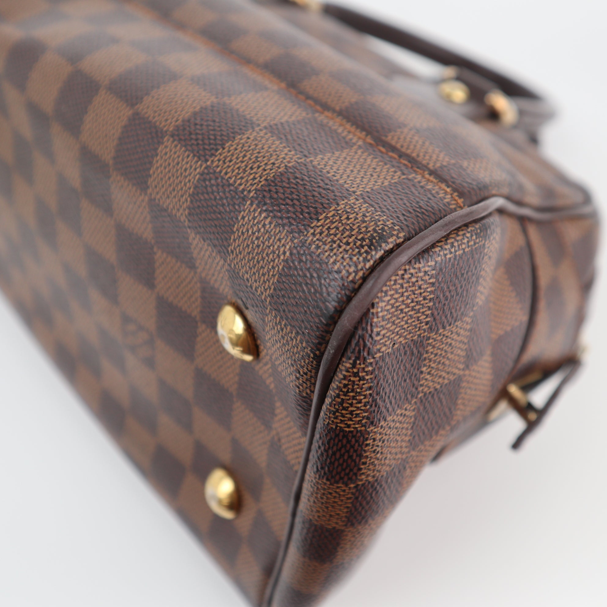 C2157 Louis Vuitton Top Handle Bag Damier Ebene Duomo | Pre-Owned Very Good Brown Damier Ebene