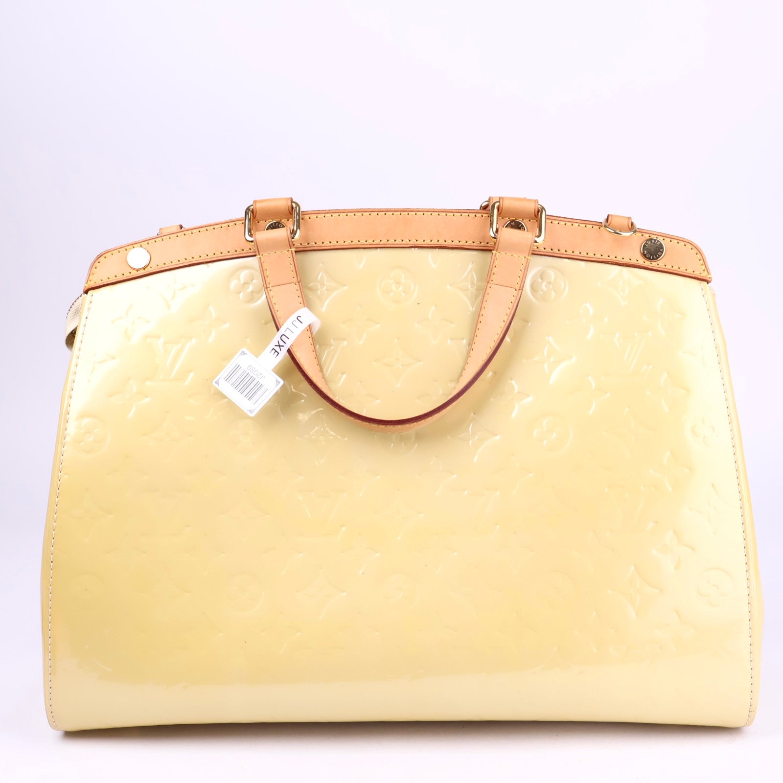 J2089 Louis Vuitton Citron Monogram Vernis Brea MM Bag- Pre Owned