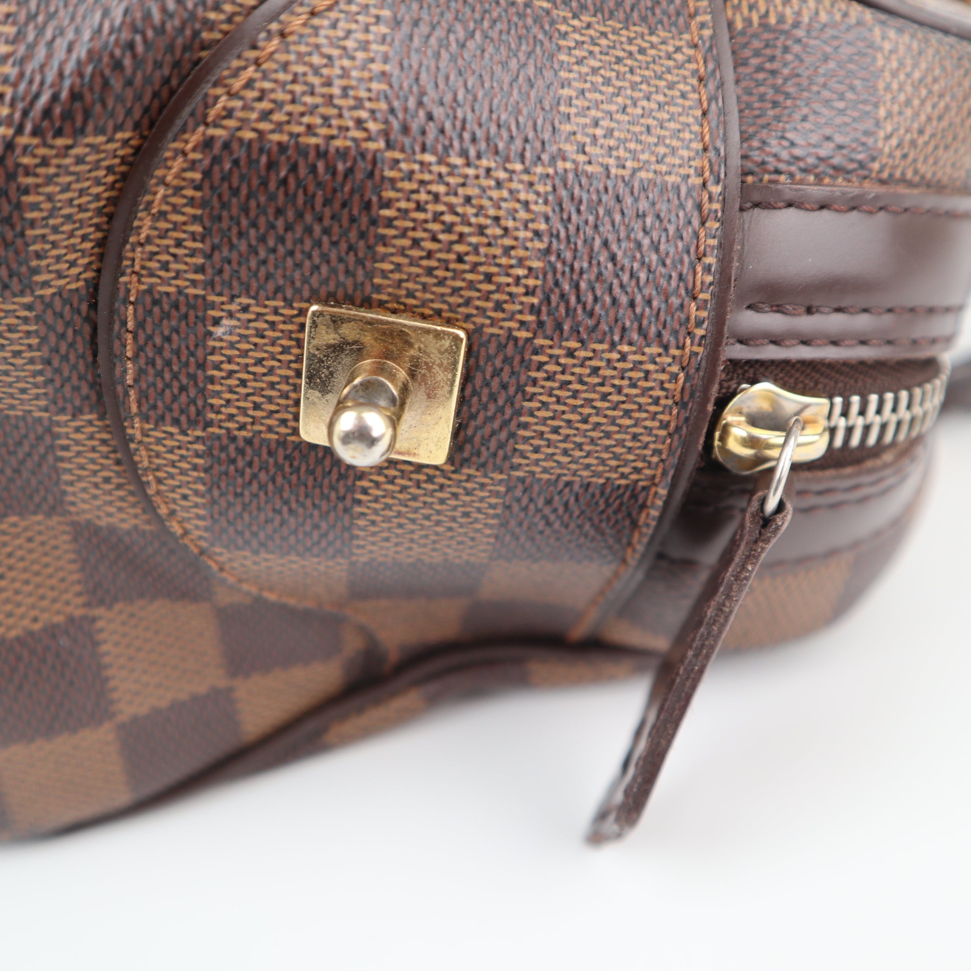 C2157 Louis Vuitton Top Handle Bag Damier Ebene Duomo | Pre-Owned Very Good Brown Damier Ebene