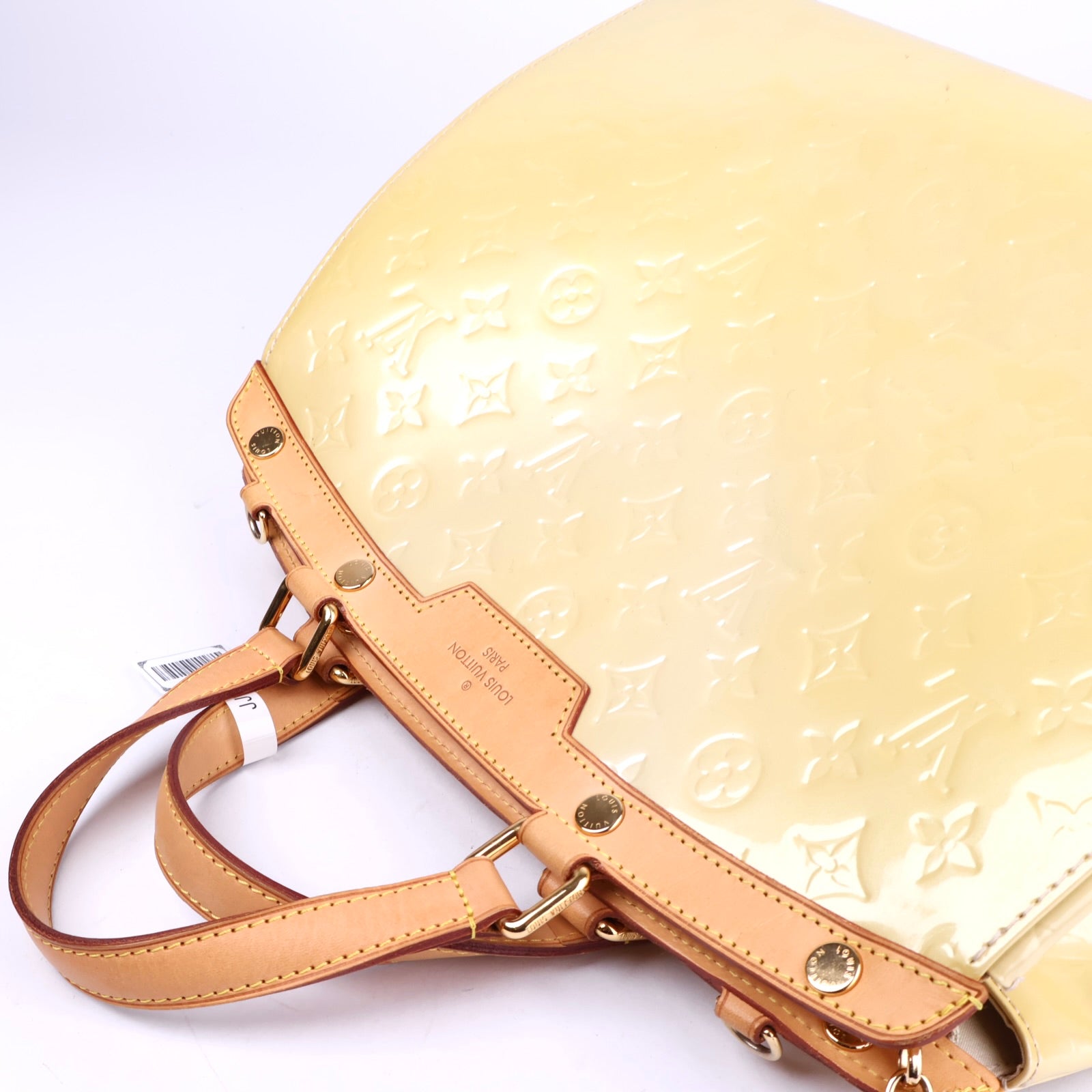 J2089 Louis Vuitton Citron Monogram Vernis Brea MM Bag- Pre Owned