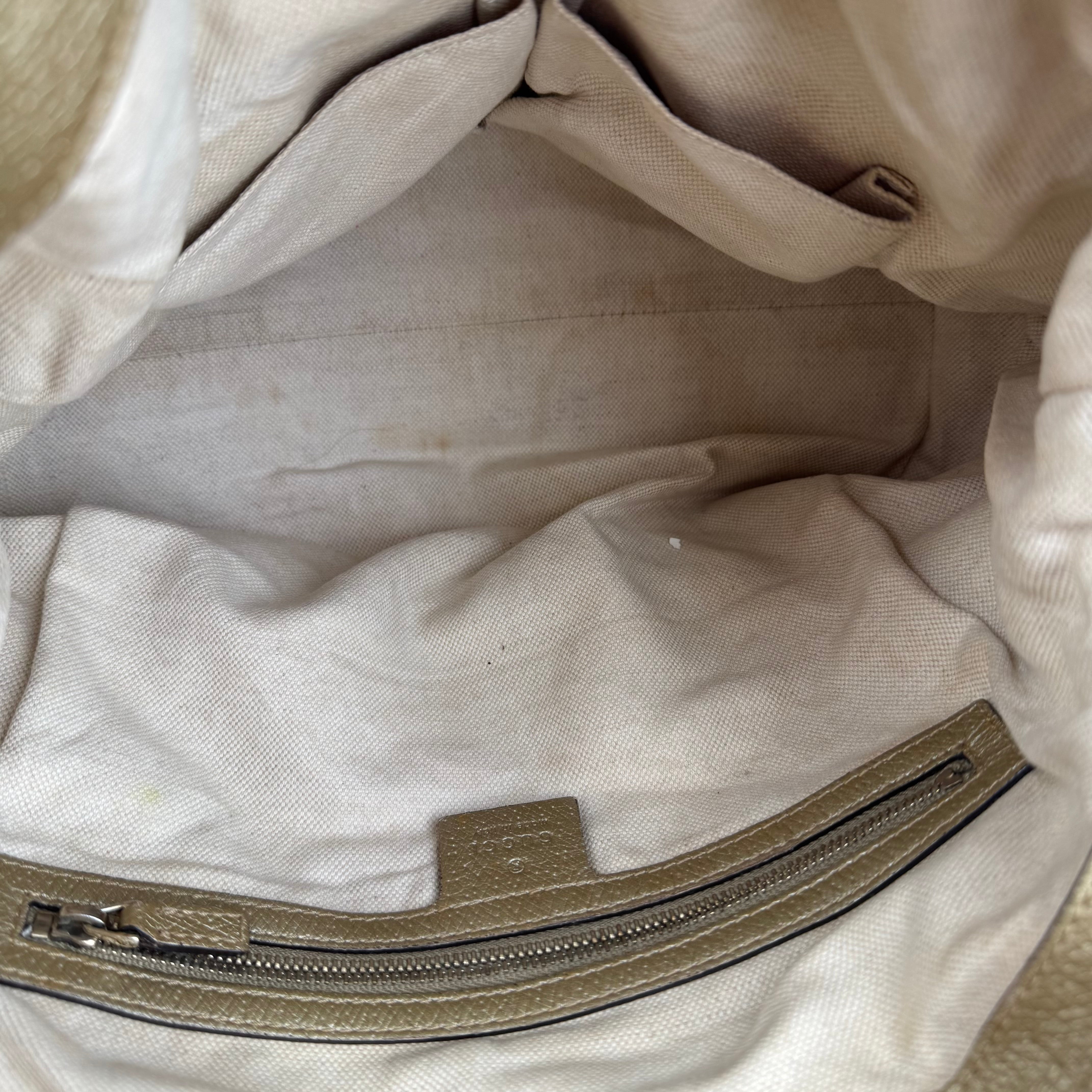 J3345 Gucci Medium GG Canvas Bree Satchel- Pre Owned