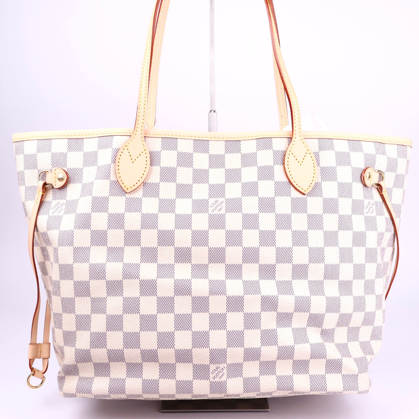 J2071 Louis Vuitton Damier Azur Canvas Neverfull MM Bag- Pre Owned