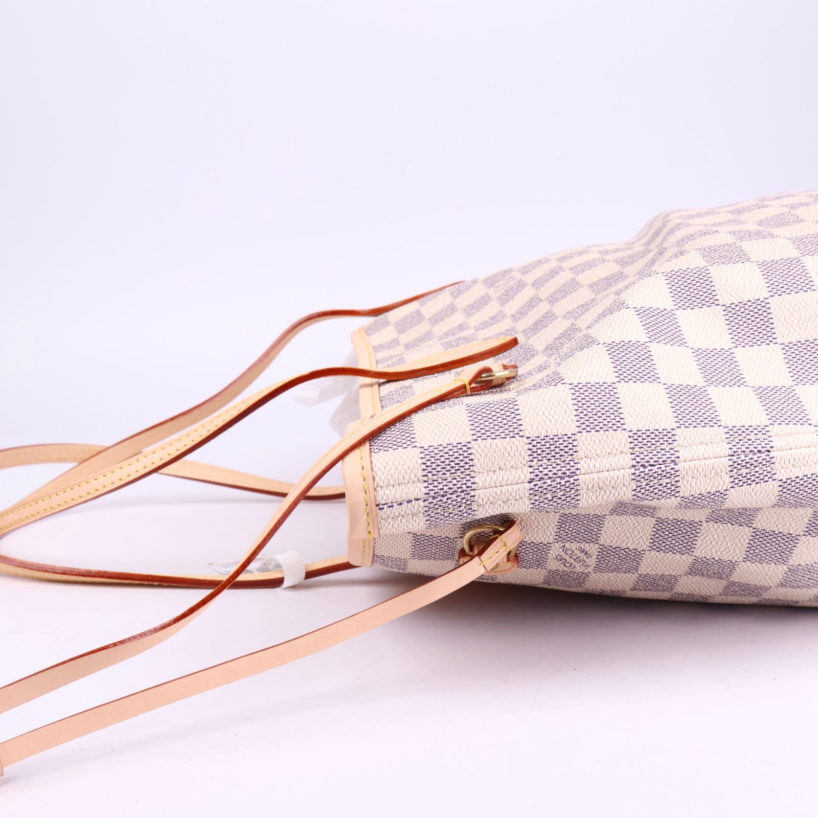 J2071 Louis Vuitton Damier Azur Canvas Neverfull MM Bag- Pre Owned