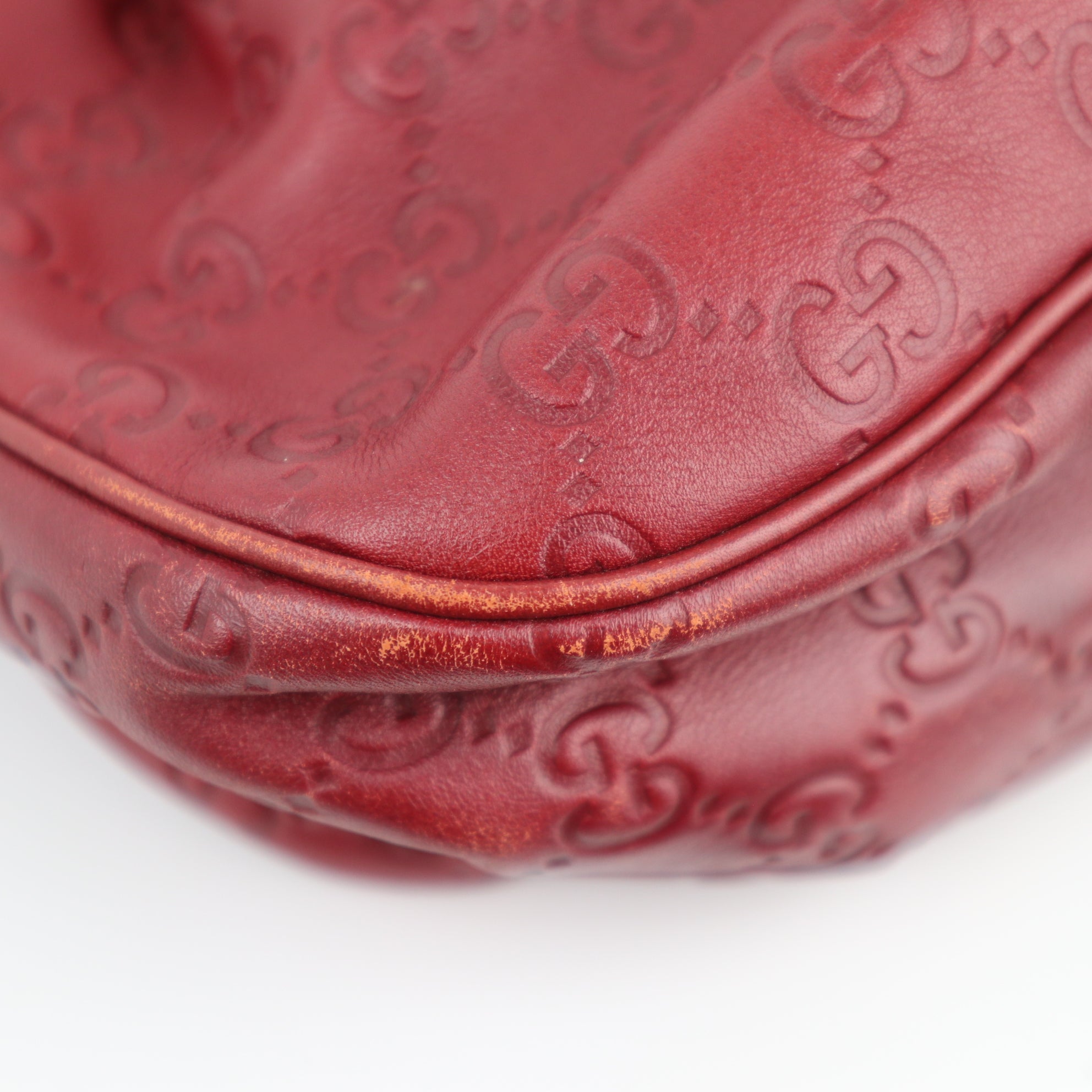 C2161 Gucci Tote Bag Guccissima Sukey Red | Pre-Owned Excellent Red Guccissima