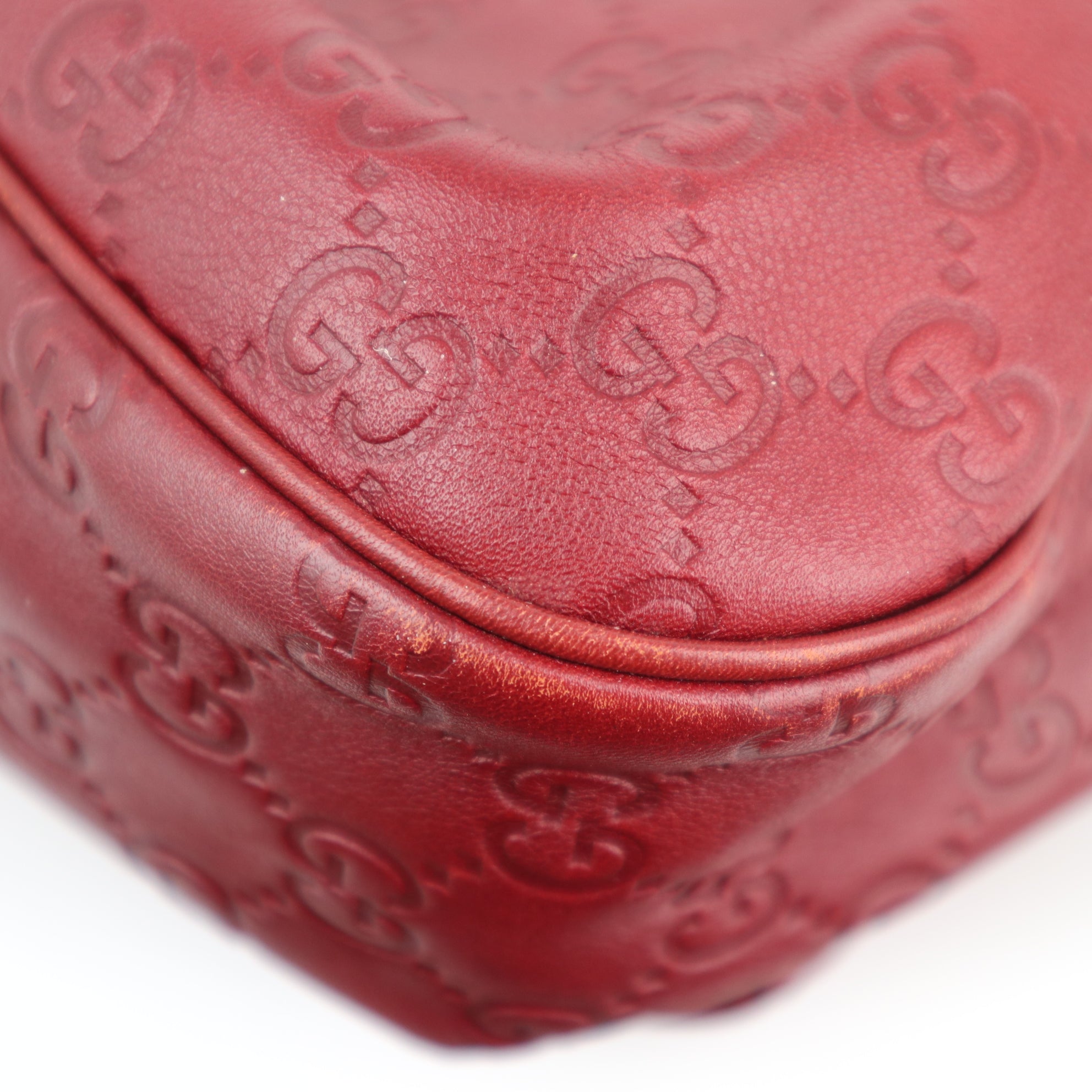 C2161 Gucci Tote Bag Guccissima Sukey Red | Pre-Owned Excellent Red Guccissima